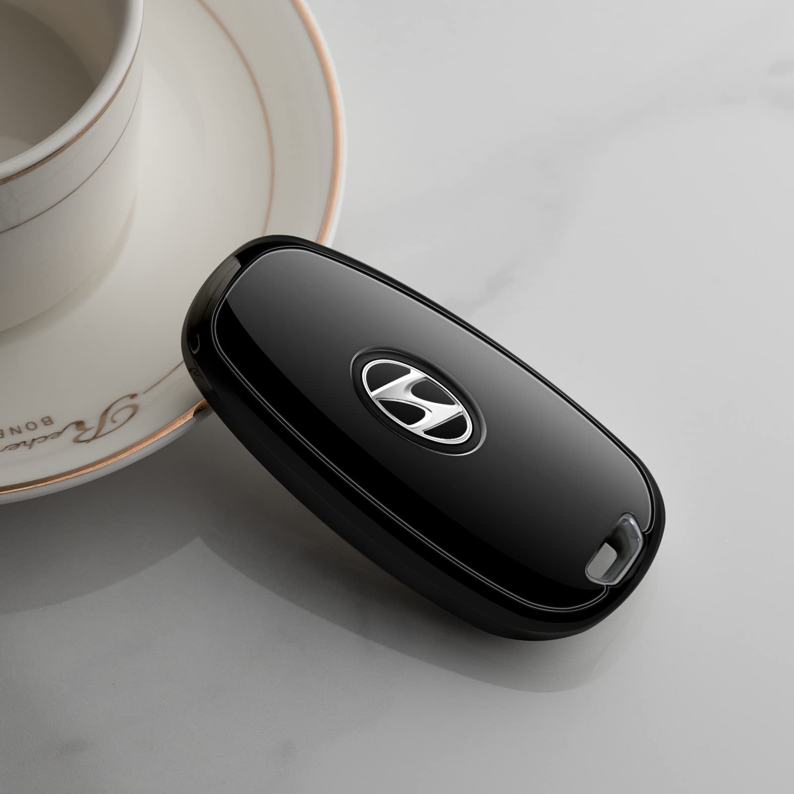 Tengare Car Key Fob Cover Keychain Holder Protector Case Automotive Accessories Black