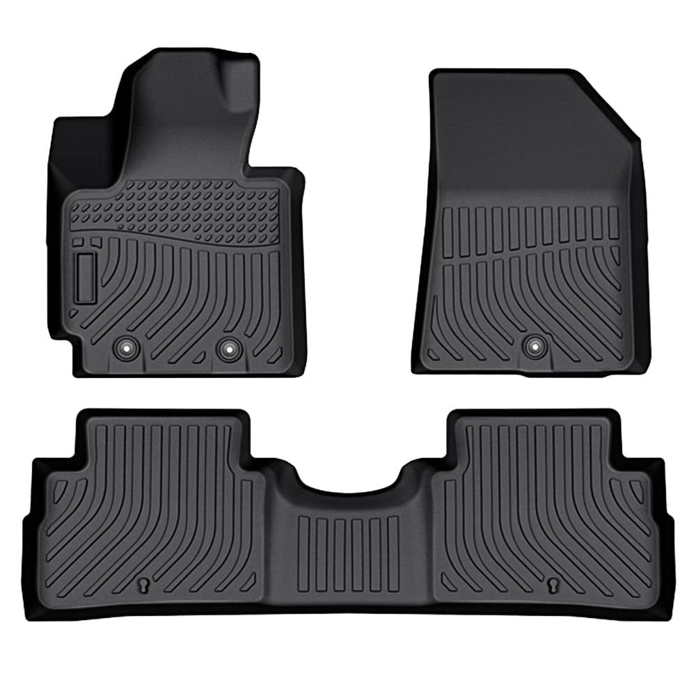 Cartist Custom Fit for Floor Mats 2014-2019 Kia Soul (Not for Hybrid) All Weather Floor Liners Front & 2nd Row TPE Waterproof