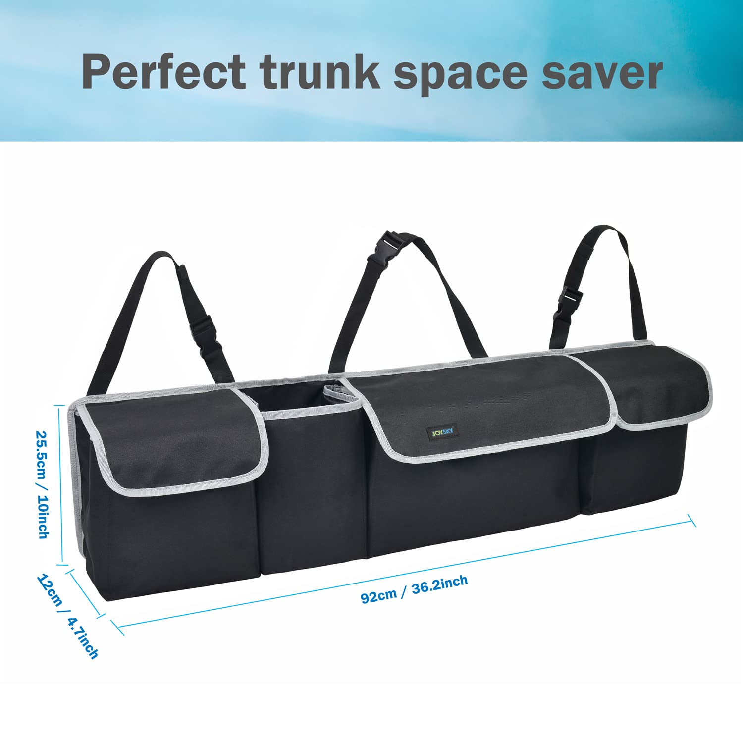 Joysky Car Trunk Organizer, Backseat Hanging Organizer Storage, Large Capacity Seat Back Car Organizer, Sapce-Saving Car Interior Accessories