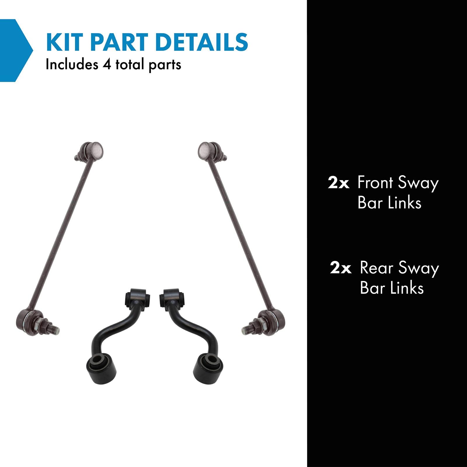Trq Front & Rear Sway Bar Stabilizer Link Set Compatible With 2008-2019 Nissan Rogue 2014-2015 Rogue Select 2017-2019 Rogue Spor