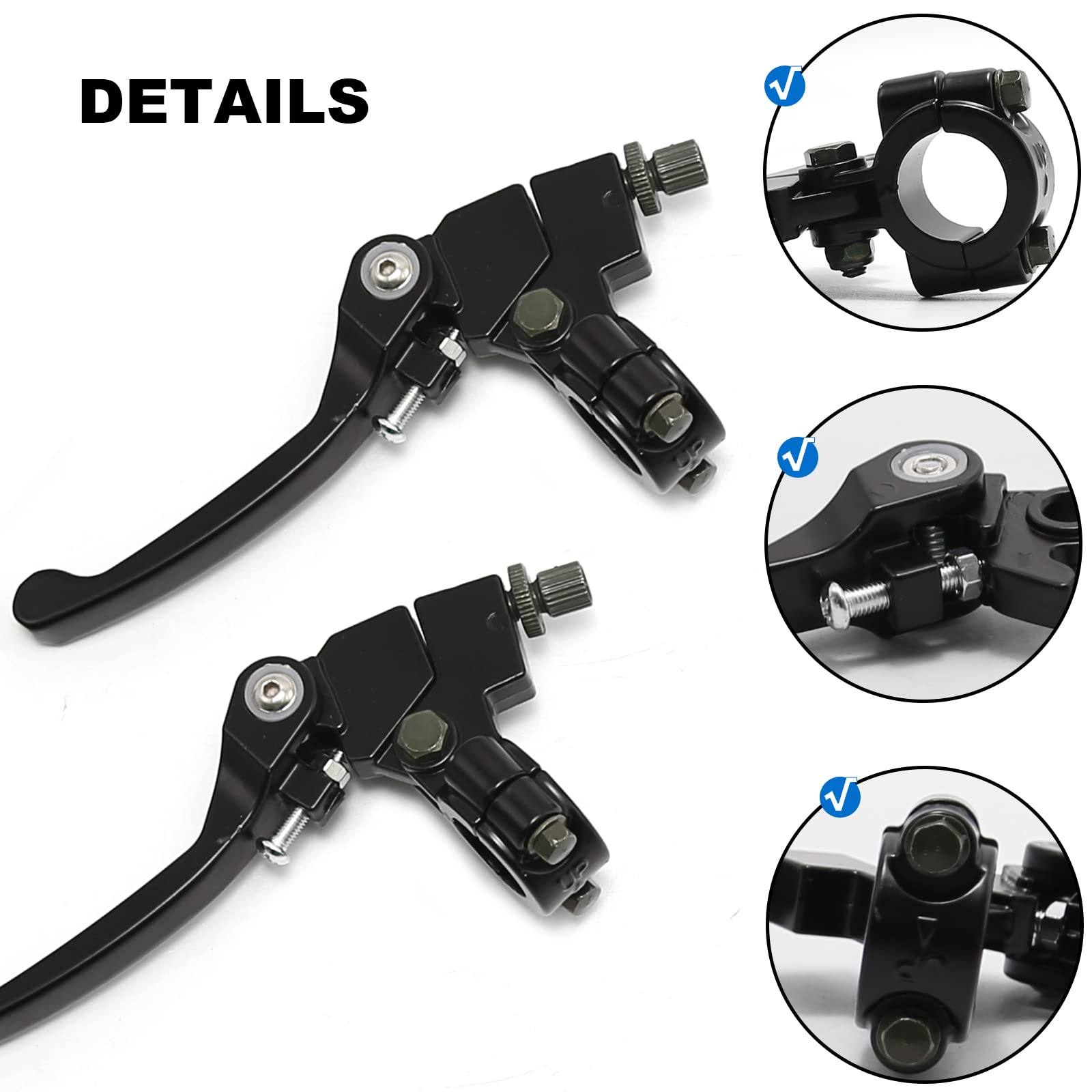 7/8 Folding Clutch Brake Lever Perch with Clutch Cable Replacement for 110/125/140/150cc SSR125 RFZ YZ Ruckus TaoTao DB17/27 Apo