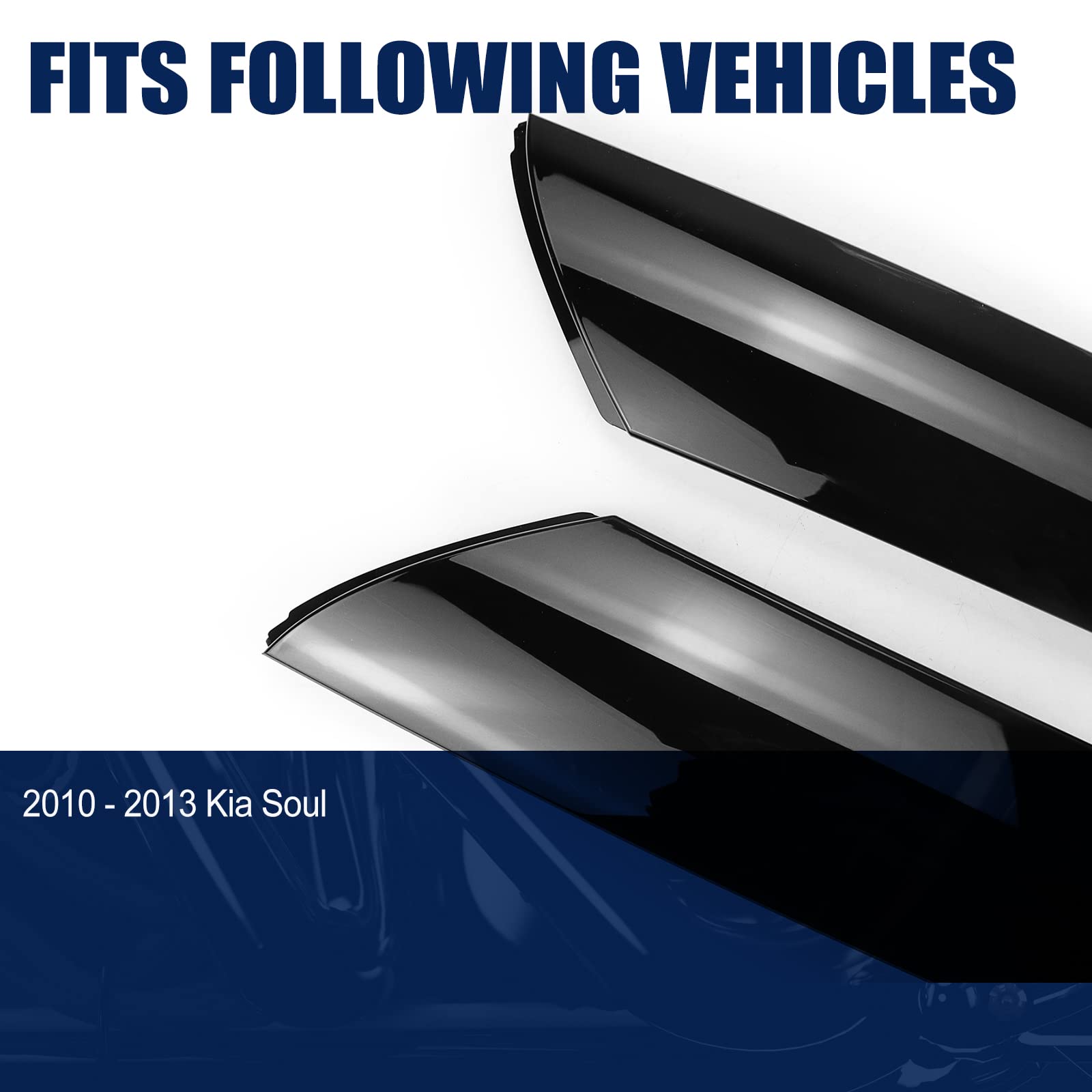 Fexon Exterior Molding Windshield A Pillar Outer Trim Garnish Driver & Passenger Side Compatible With 2010-2013 Kia Soul 861702K