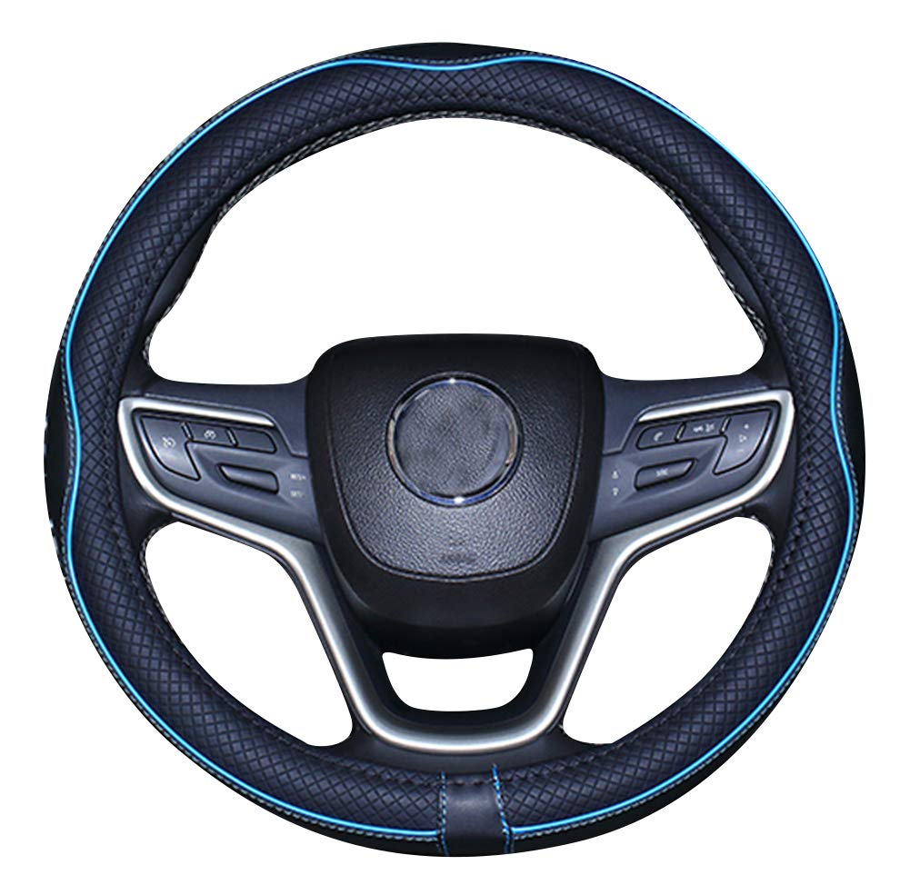 Mayco Bell 2019 New Microfiber Leather Car Extra Large Steering Wheel Cover For Big Trucks (18.3-18.7'', Light Blue)