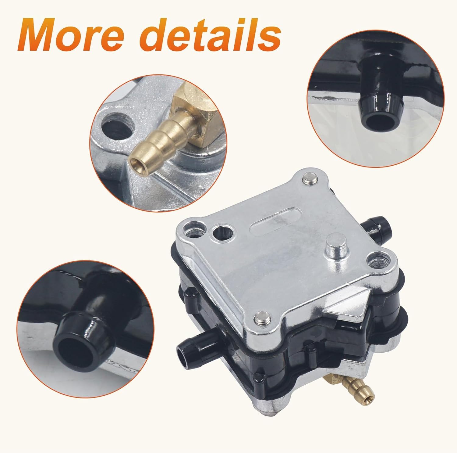 2Pcs 14360A78 Fuel Pump for Mercury Mariner 14360A16 14360A71 14360A73 14360A41 14360A43 14360A50, 2 Stroke 30-300 HP Outboard M