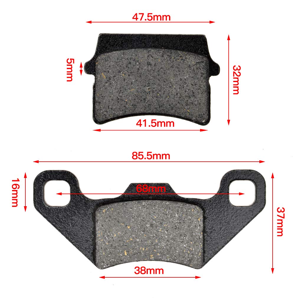 HIAORS Disc Brake Pads for 50cc 70CC 90 cc 110 cc 125cc Taotao SunL JCL Coolster Kandi Supermach Tank Kandi Kinroad BV Powerspor