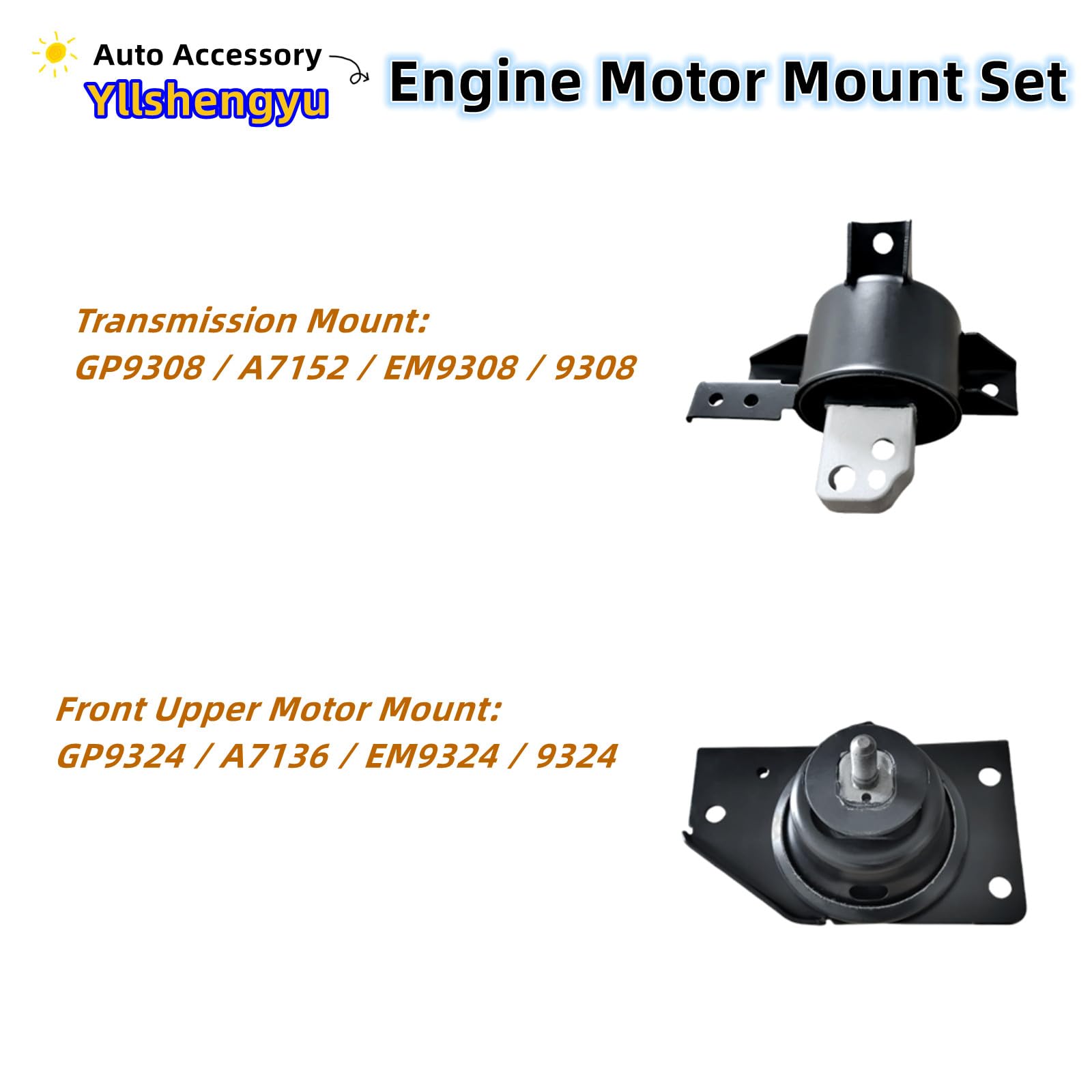Engine Motor Transmission Mount Set 4Pcs Compatible With Accent/Rio/Rio5 2006 2007 2008 2009 2010 2011 L4 1.6L Dohc Replacement