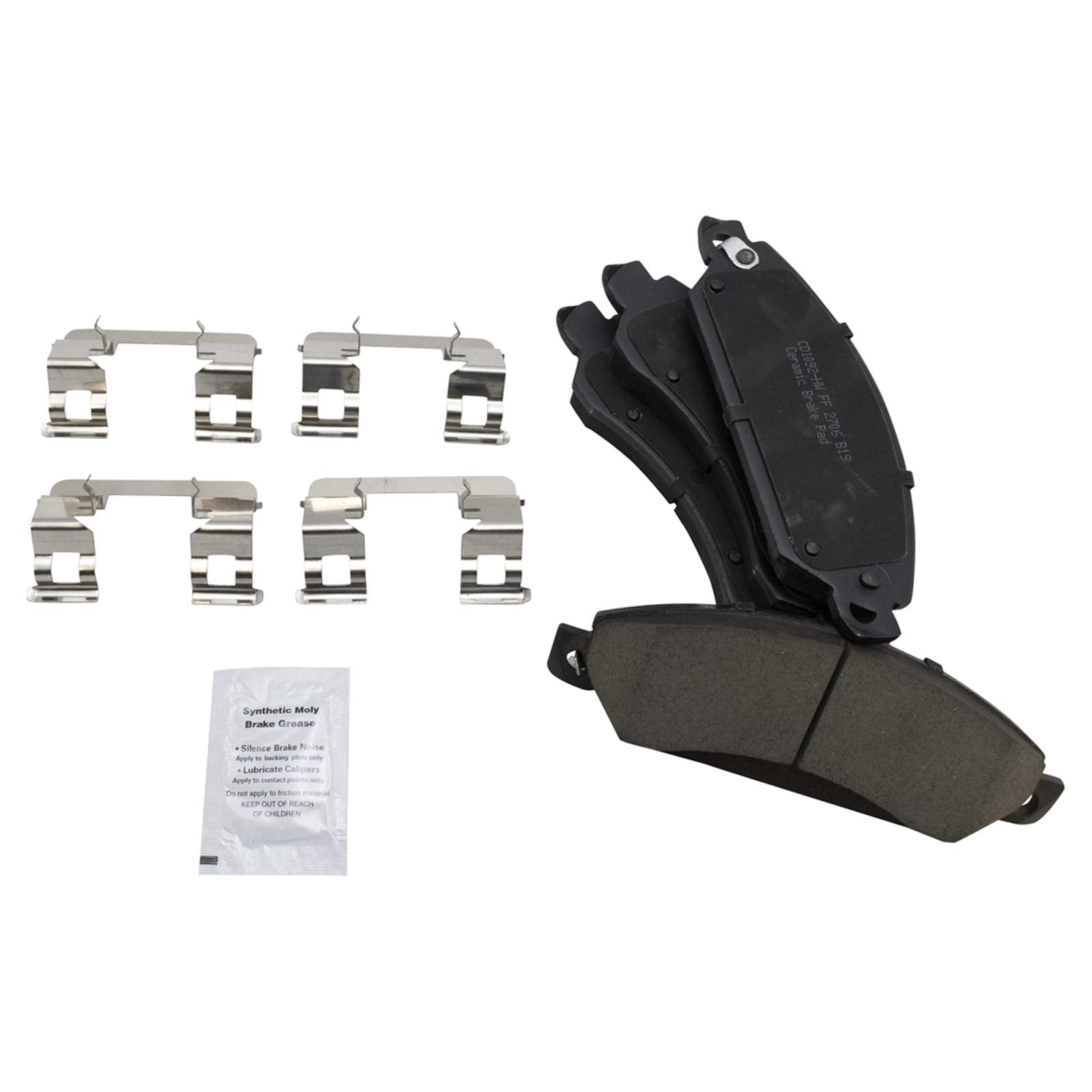Trq Front Premium Posi Ceramic Disc Brake Pads & Rotors Kit Compatible With Chevy Gmc