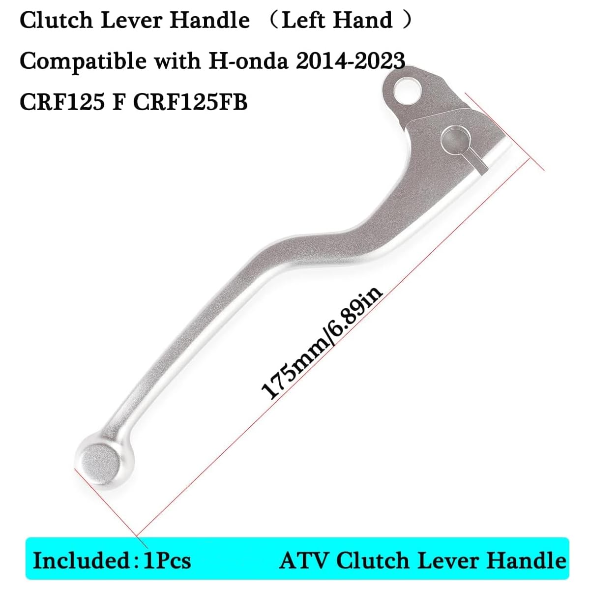 Hqparrts 53178-K28-305 Clutch Lever (Left Hand ) Compatible With H-Onda 2014-2023 Crf125F/2014-2023 Crf125Fb