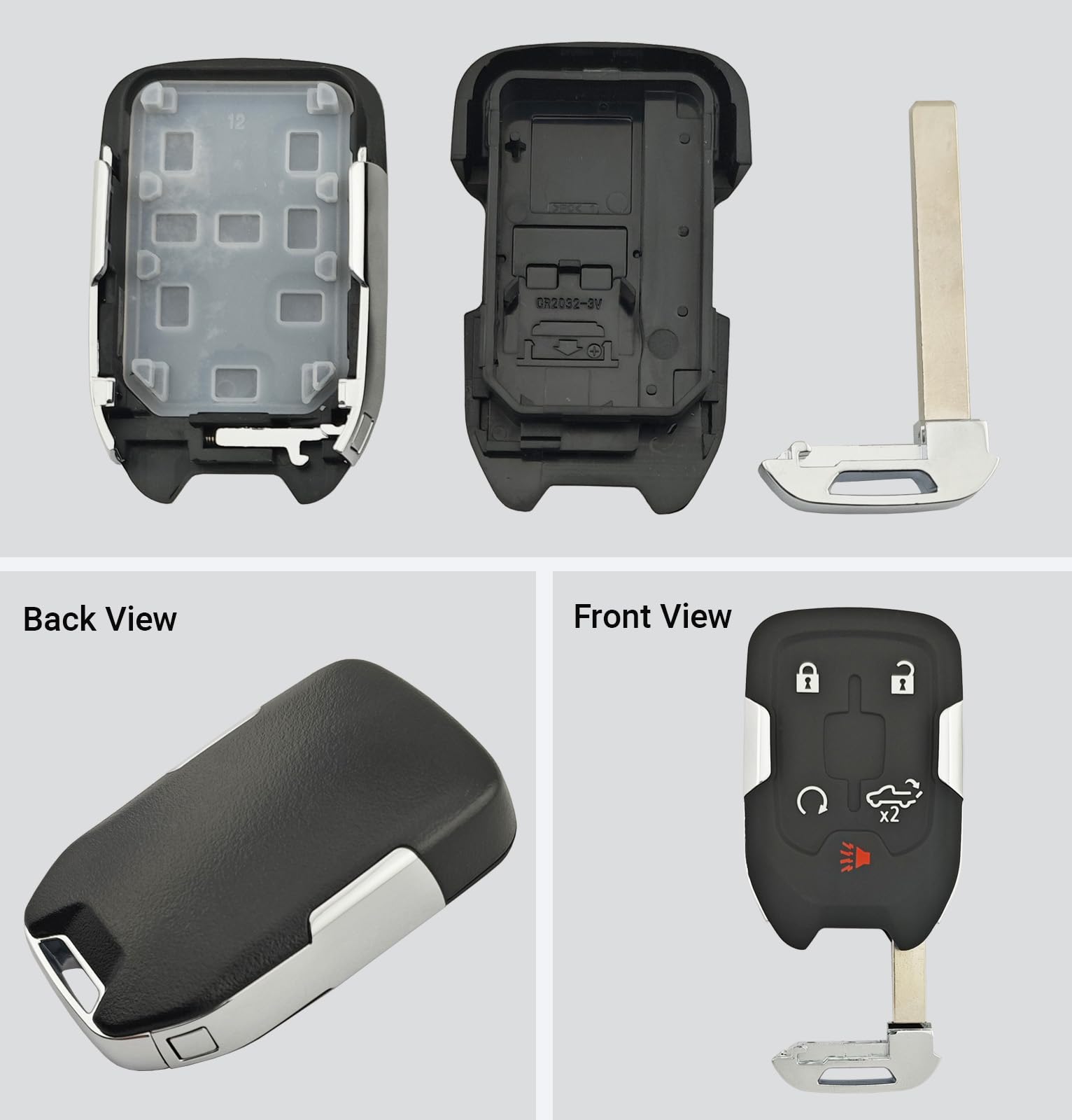 Smart Key Fob Cover Case Shell Fit For 2021 2020 2019 Chevrolet Silverado 1500 2500 Hd 3500 Hd Gmc Sierra 1500 2500 Hd 3500 Hd K