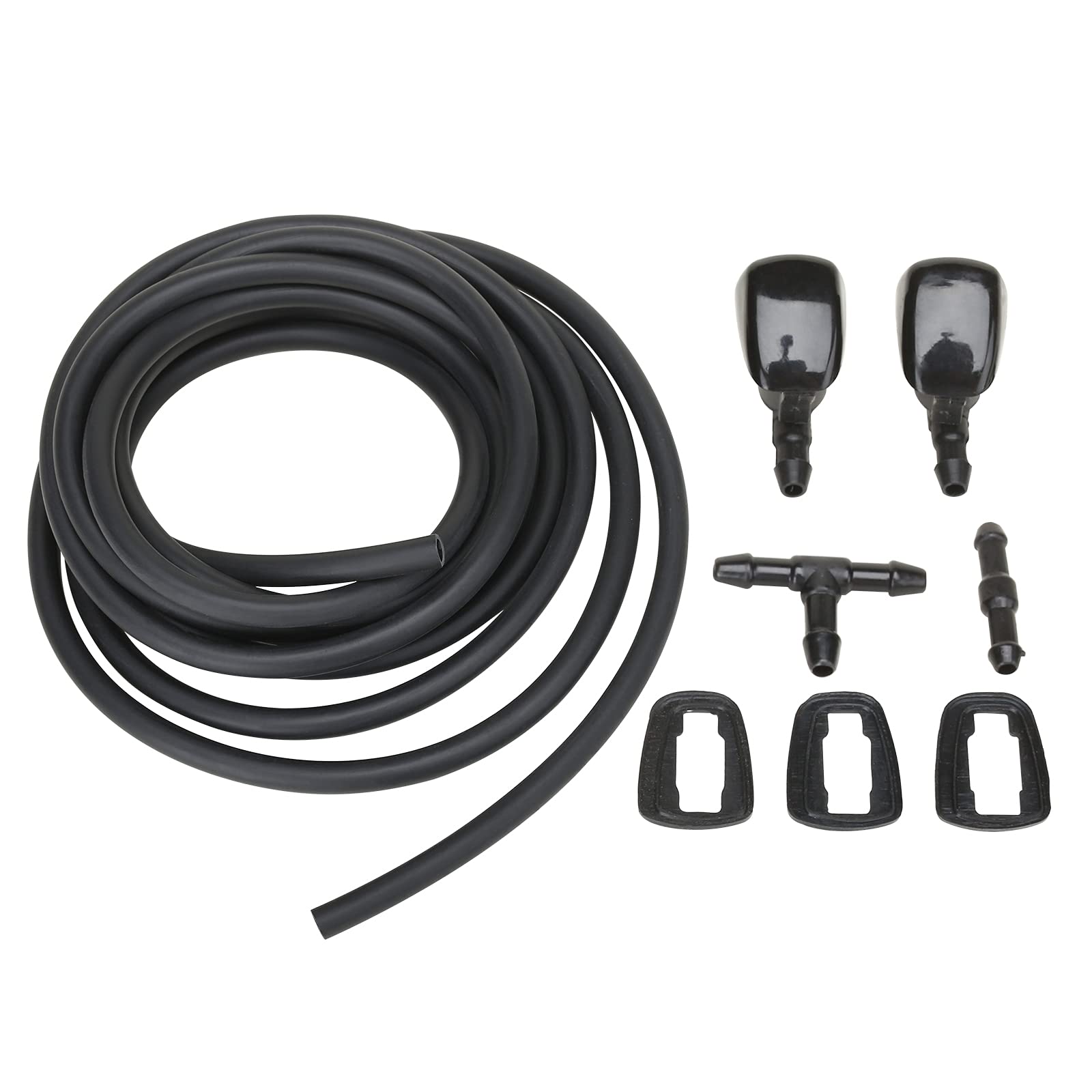 Mitzone Windshield Washer Nozzle Kit Compatible With 2005-2017 Jeep Grand Cherokee Replace 55079049Aa