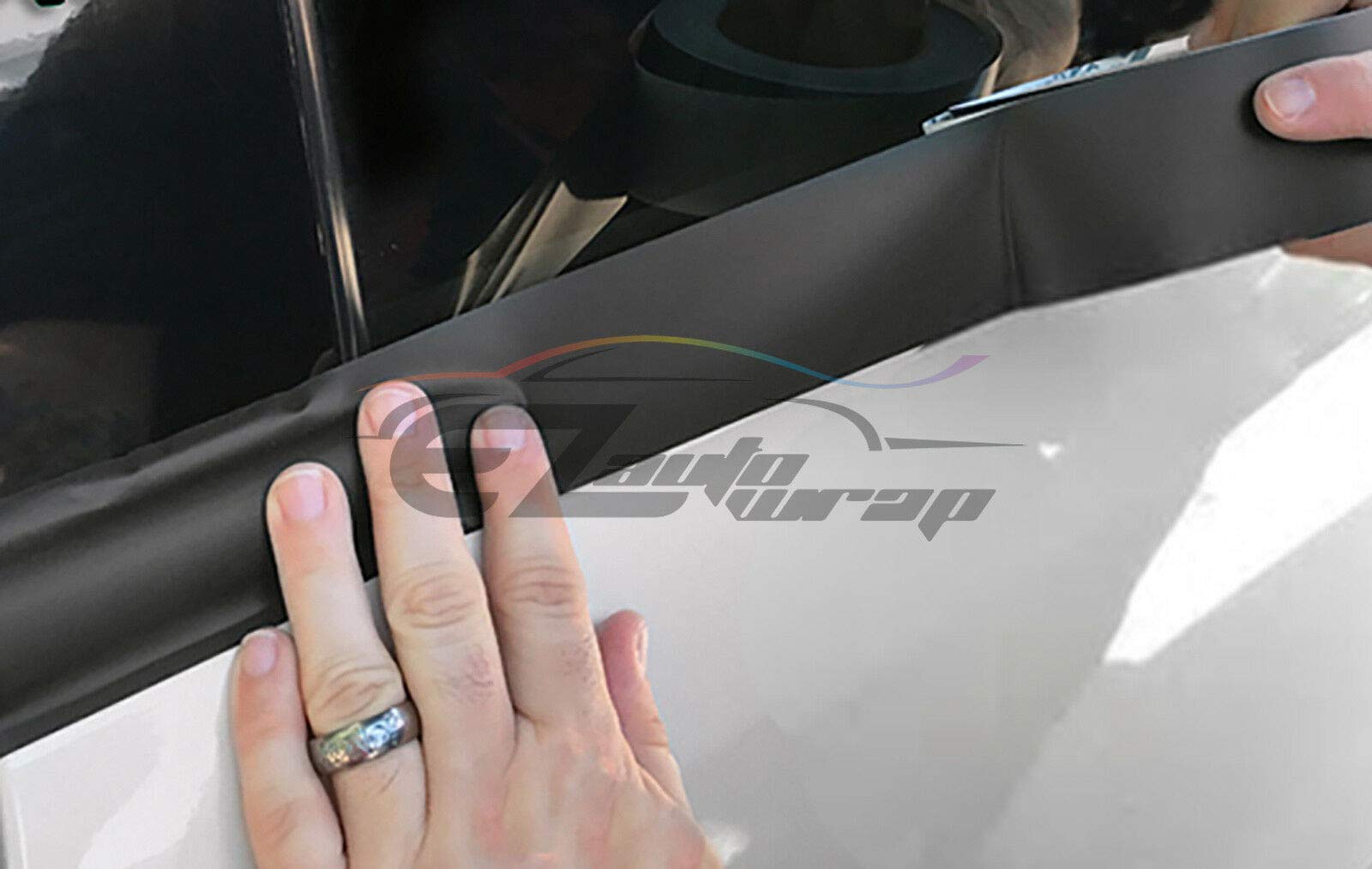 Free Tool Kit 3D Carbon Fiber Black Vinyl Wrap Kit For Black Out Chrome Delete Window Trim Door Trim 2' X50Ft