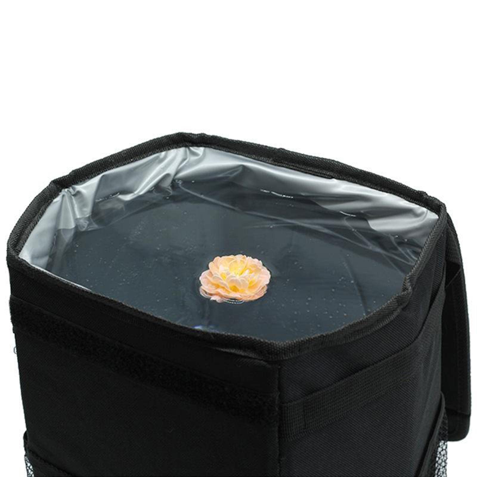 CALANDIS Automotive Hanging Car Trash Can with Lid Trash Bag Trash Bin L 12X8X8 Inch