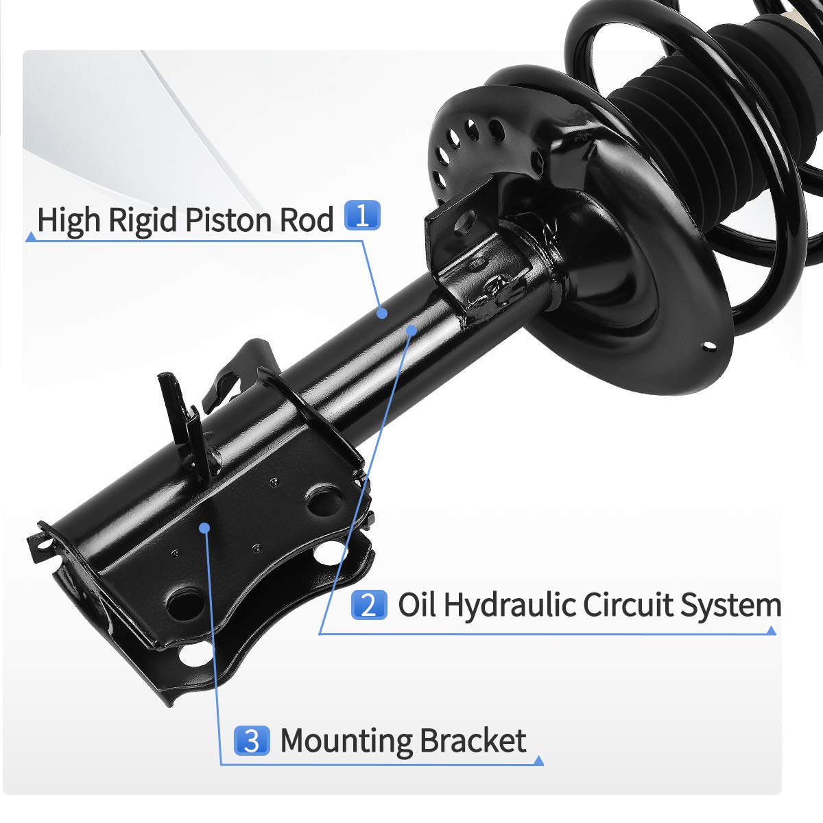 Yitamotor Front Complete Struts Shocks Suspension Compatible With 2007-2012 Sentra