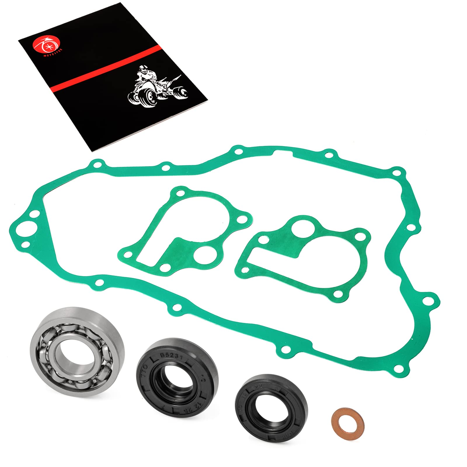 Water Pump Rebuild Kit Gaskets Seals BEARING Compatible With Honda CR250 CR250R 1992-2001