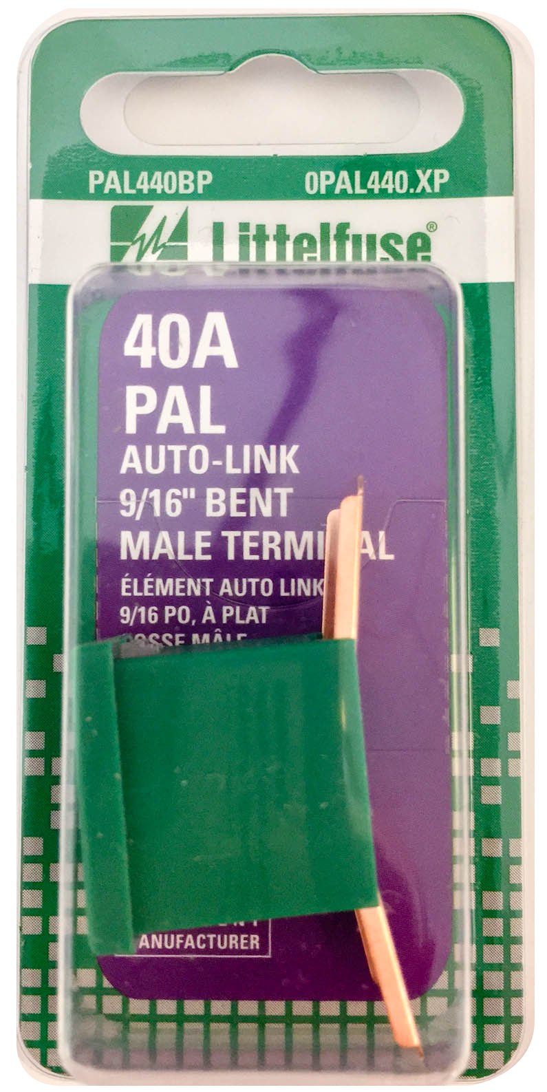 Littelfuse 0Pal440.Xp Pal 9/16 Bent 32 Volt 40 Amp Carded Auto Link Fuse