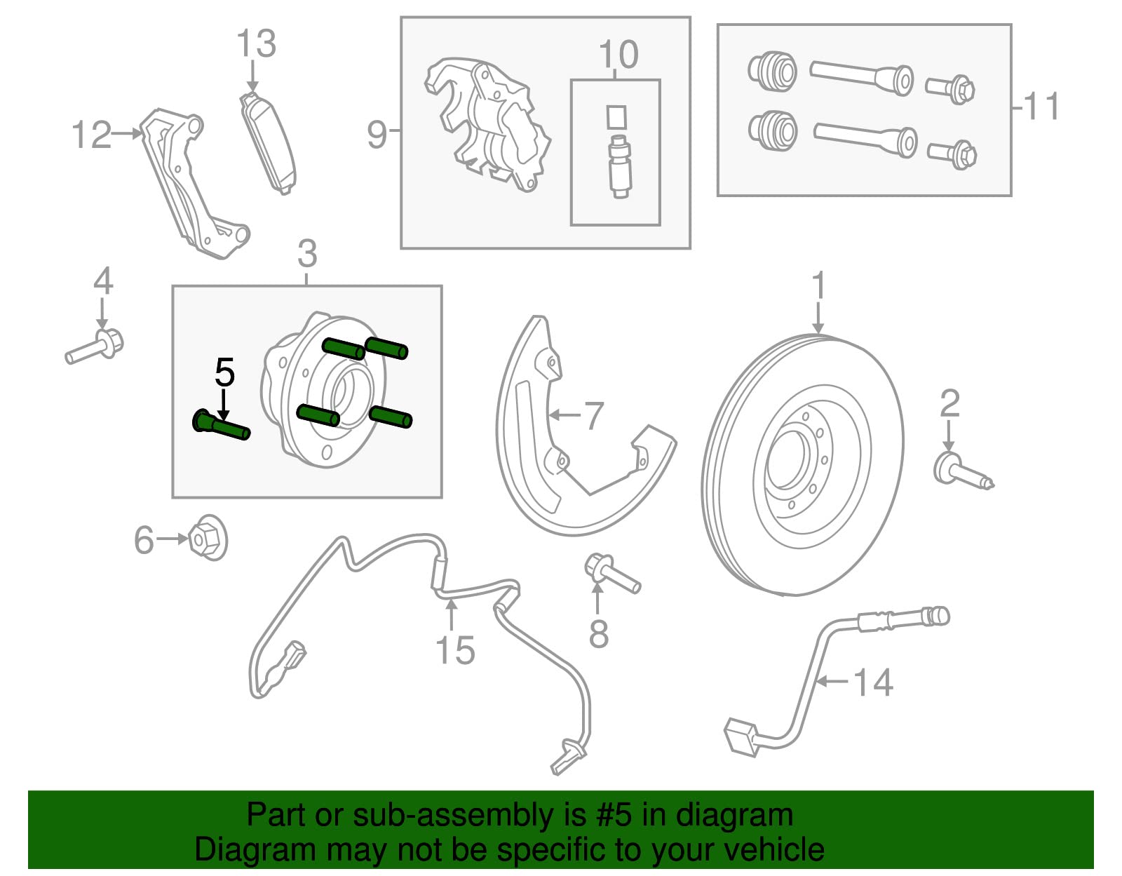 Ford 8A8Z-1107-A, Wheel Lug Stud