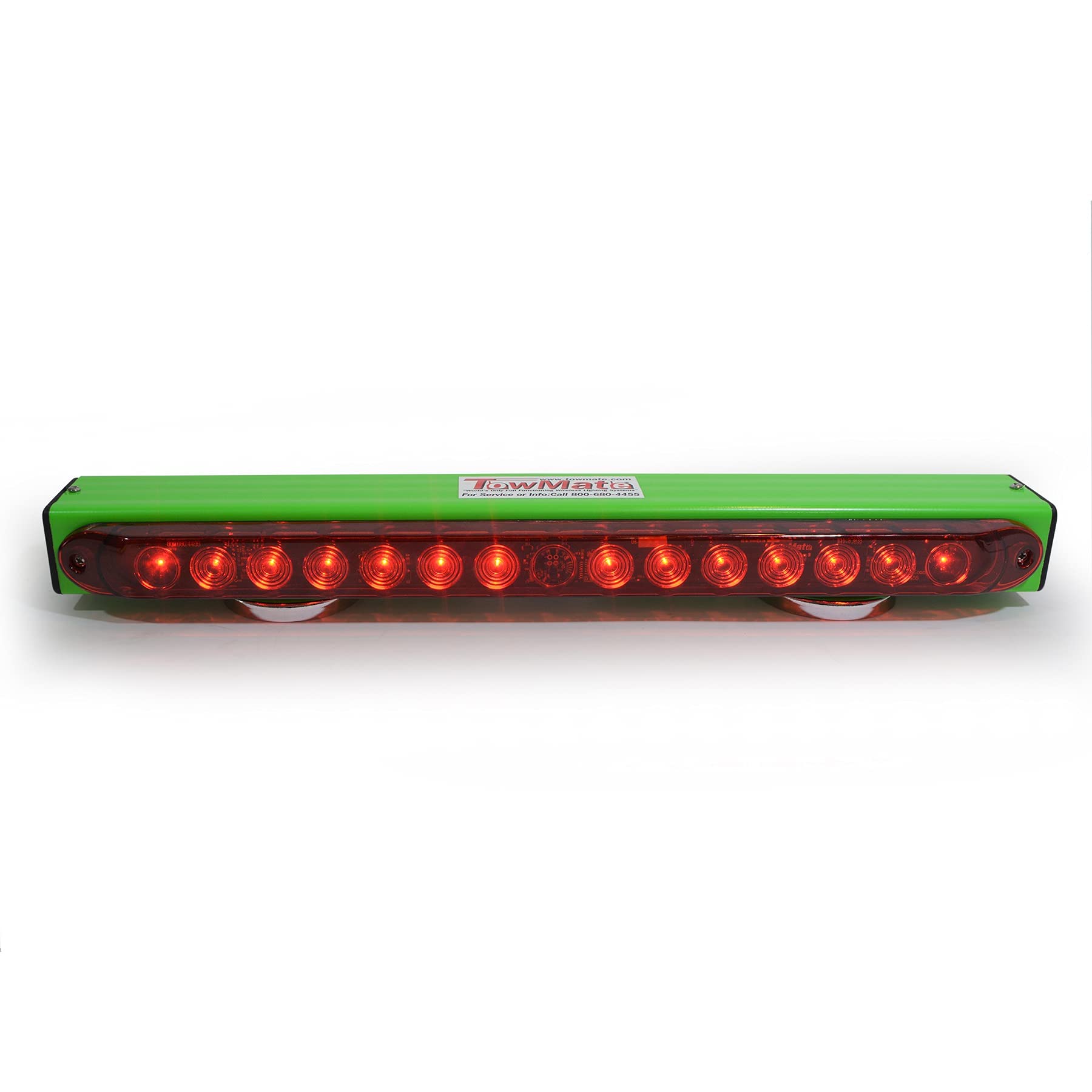 Towmate 22' Wireless Led Tow Light Bar - Lime Green, Magnetic Mount, Battery-Powered, 10+ Hours Of Charge, Heavy-Duty Tow Bar For Vehicles | Towing Safety Light | Tm22G Includes Trendsauto Decal
