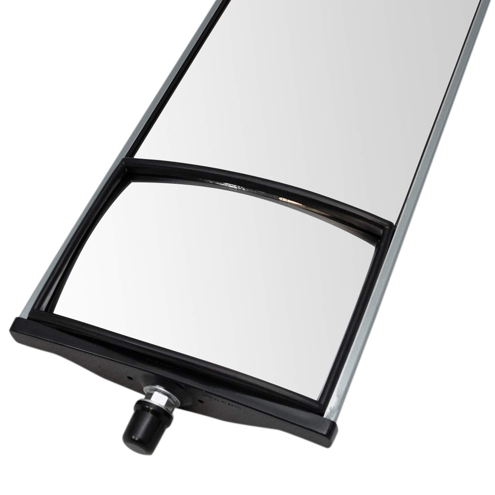 Trq West Coast Mirror Manual 16 X 6.5 Inch Aluminum Convex Glass Pair Set Compatible With Hd Semi Truck