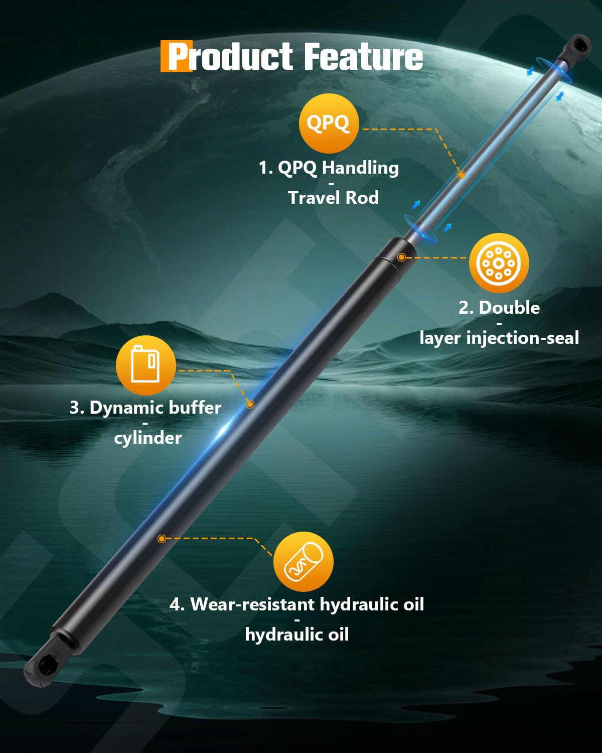 Scitoo Liftgate Lift Supports Replacement Struts Gas Springs Shocks Fit For Jeep For Cherokee 1995-1996