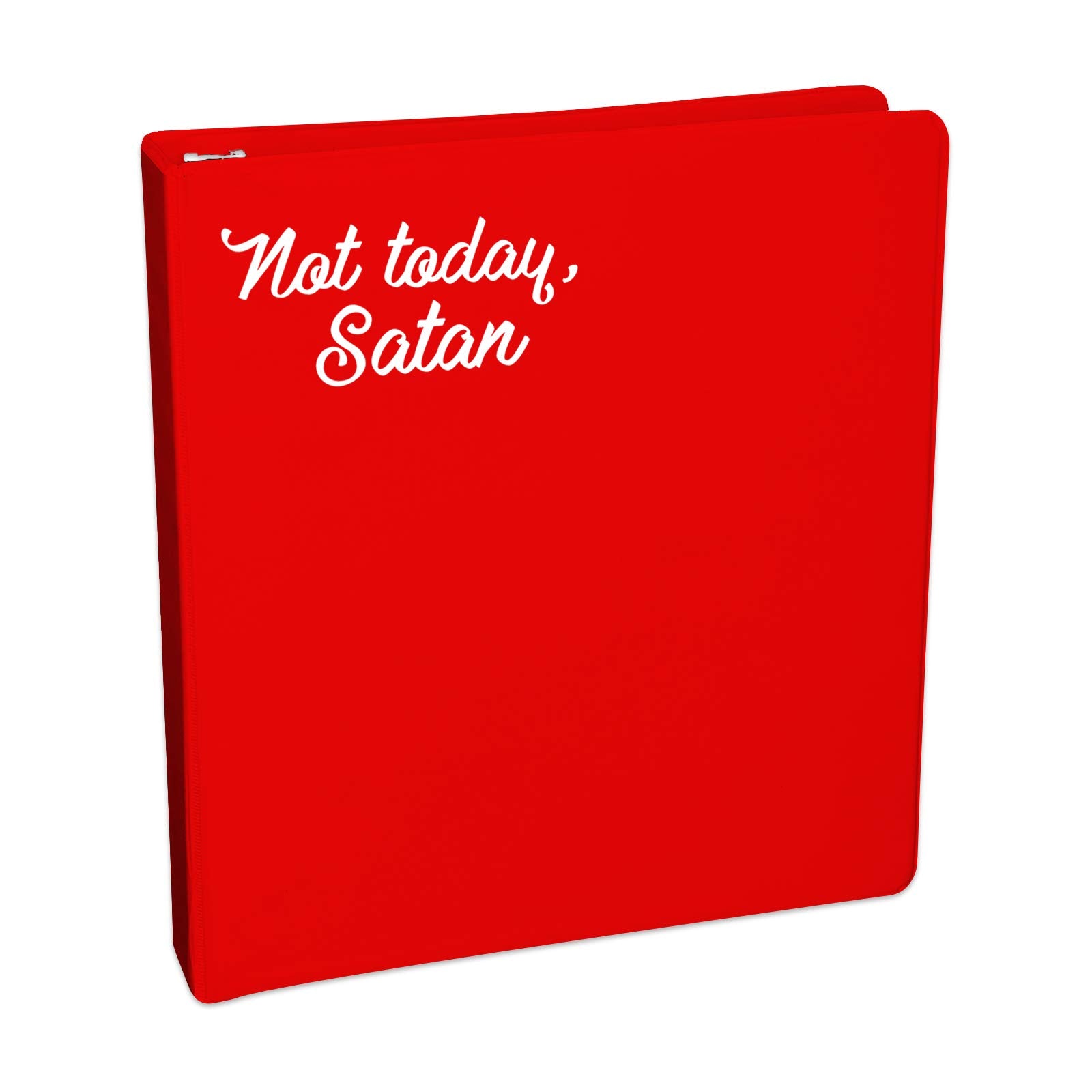 Not Today Satan Sticker Decal Notebook Car Laptop 5.5' (White)