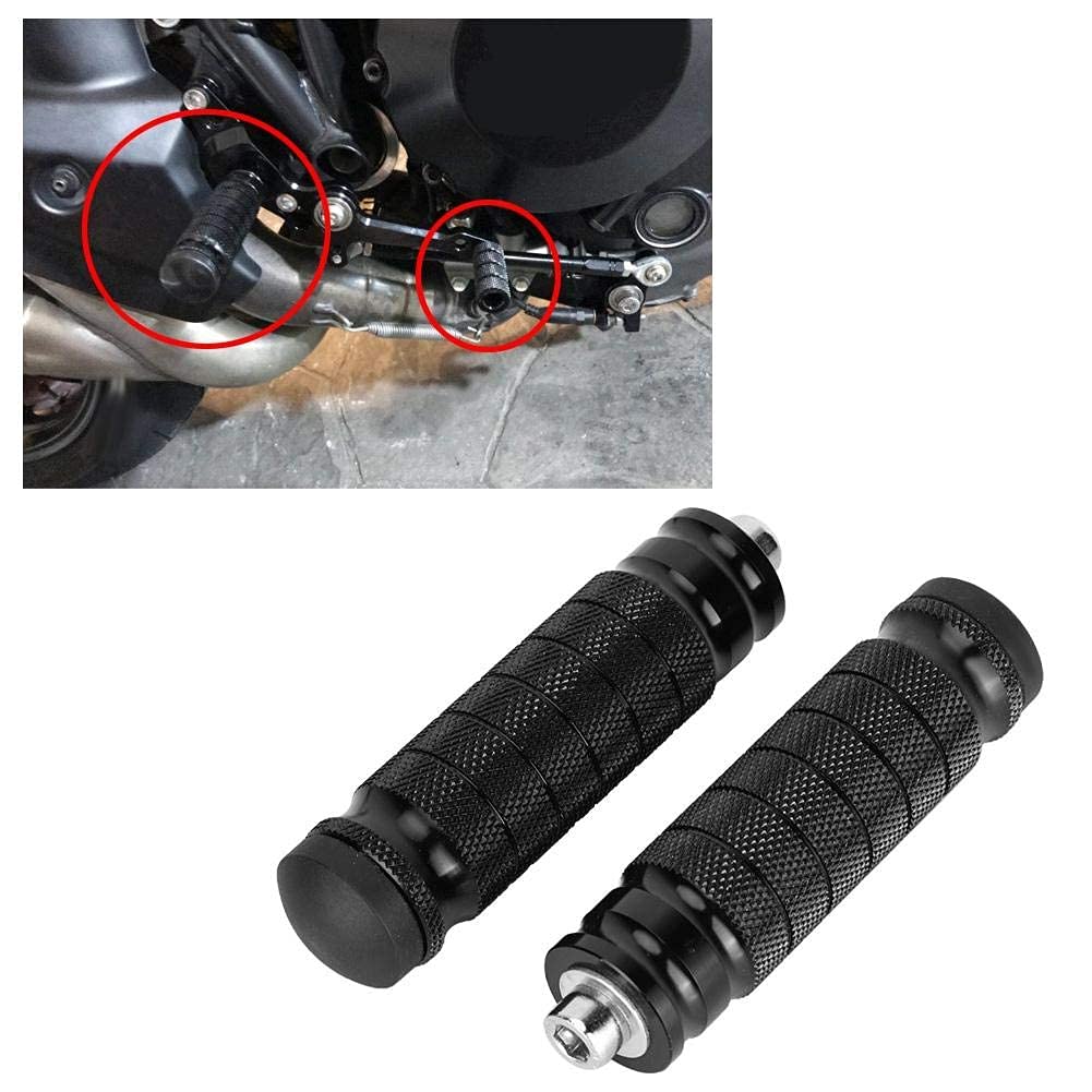 Motorcycle Footrests,2Pcs Motorcycle Rear Footrests Universal M8 Non-Slip Foot Rest Pegs Pedals