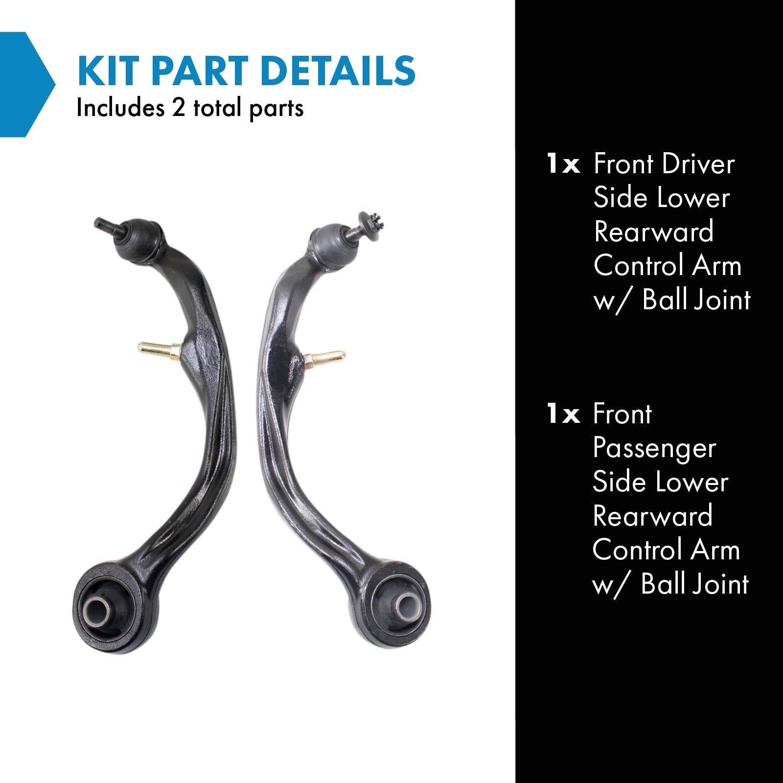 Trq Front Lower Control Arm With Ball Joint Set Compatible With 2004-2006 Infiniti G35