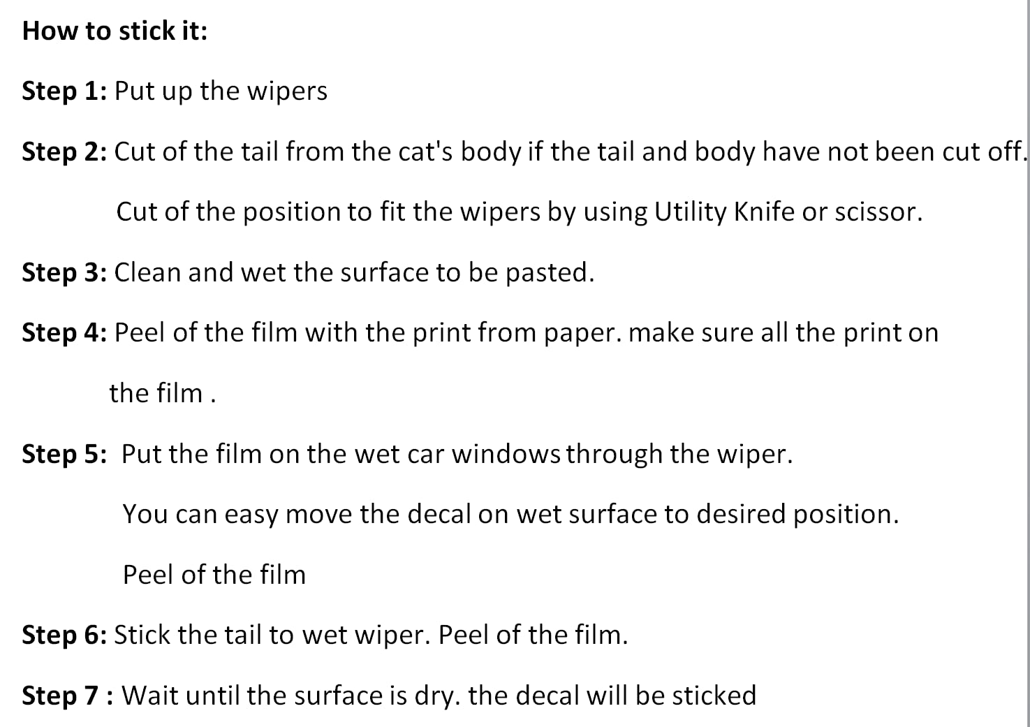 Cute Cat Car Windshield Wiper Vinyl Art Sticker Decor Lovely Animal Cat Mural Art Decal For Car Window Loptop Decoration