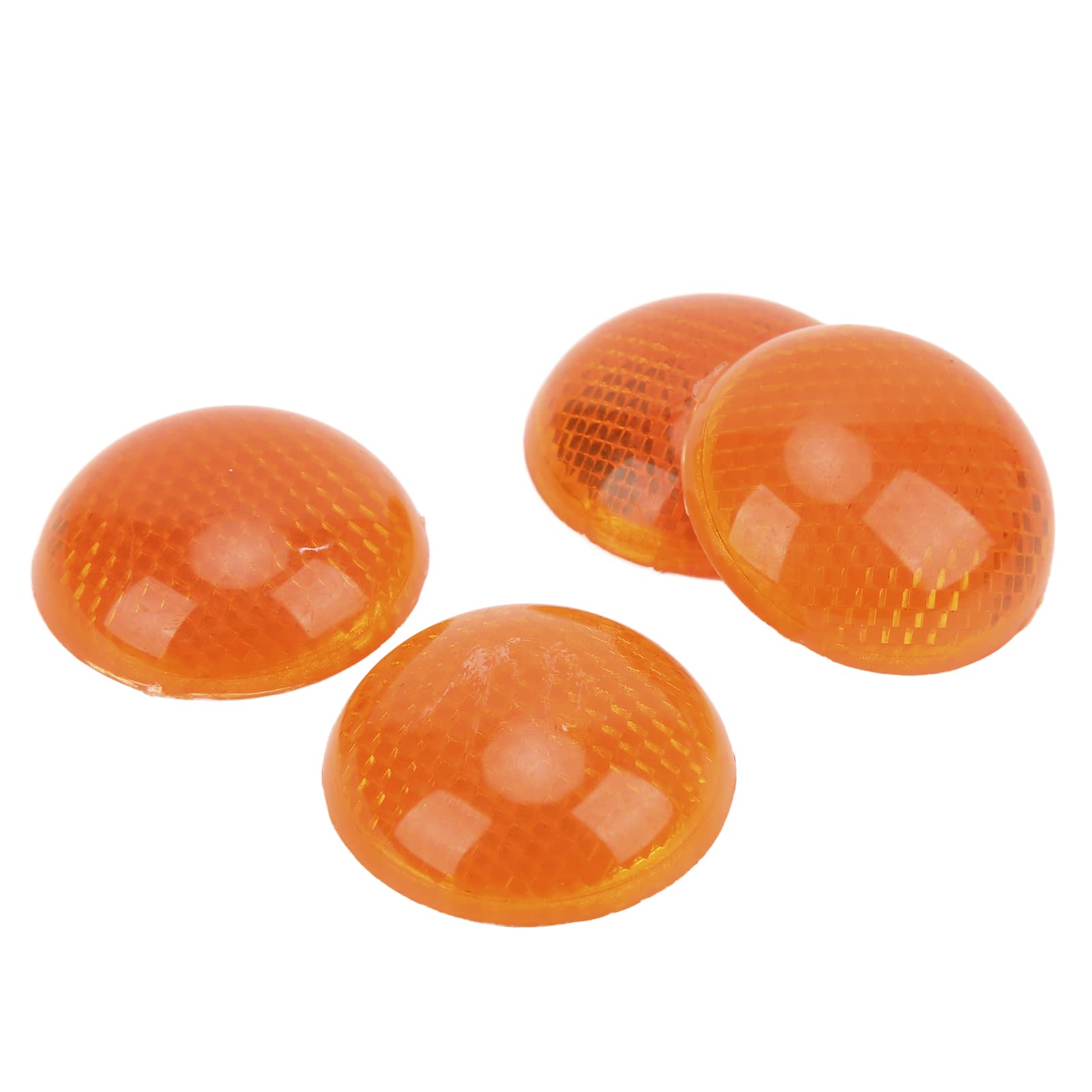 Aramox Round Reflector, 4Pcs/Set 1.65in Universal Orange Round Reflector Reflective Sticker High Visibility Warning Weatherproof