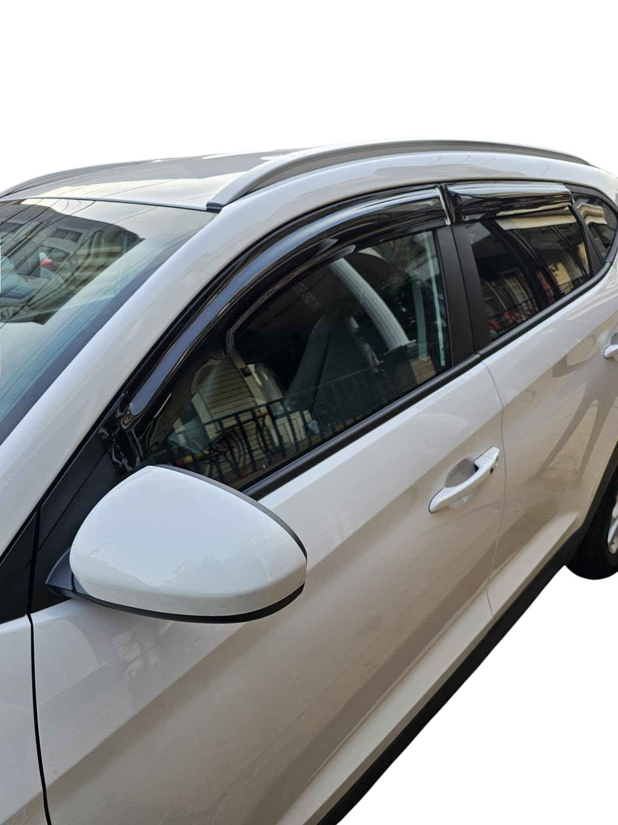 2016-2021 Tape-On Rain Guards For Hyundai Tucson Side Window Deflector Visors Sel Value Limited Sport Ultimate Se Durable Tinted