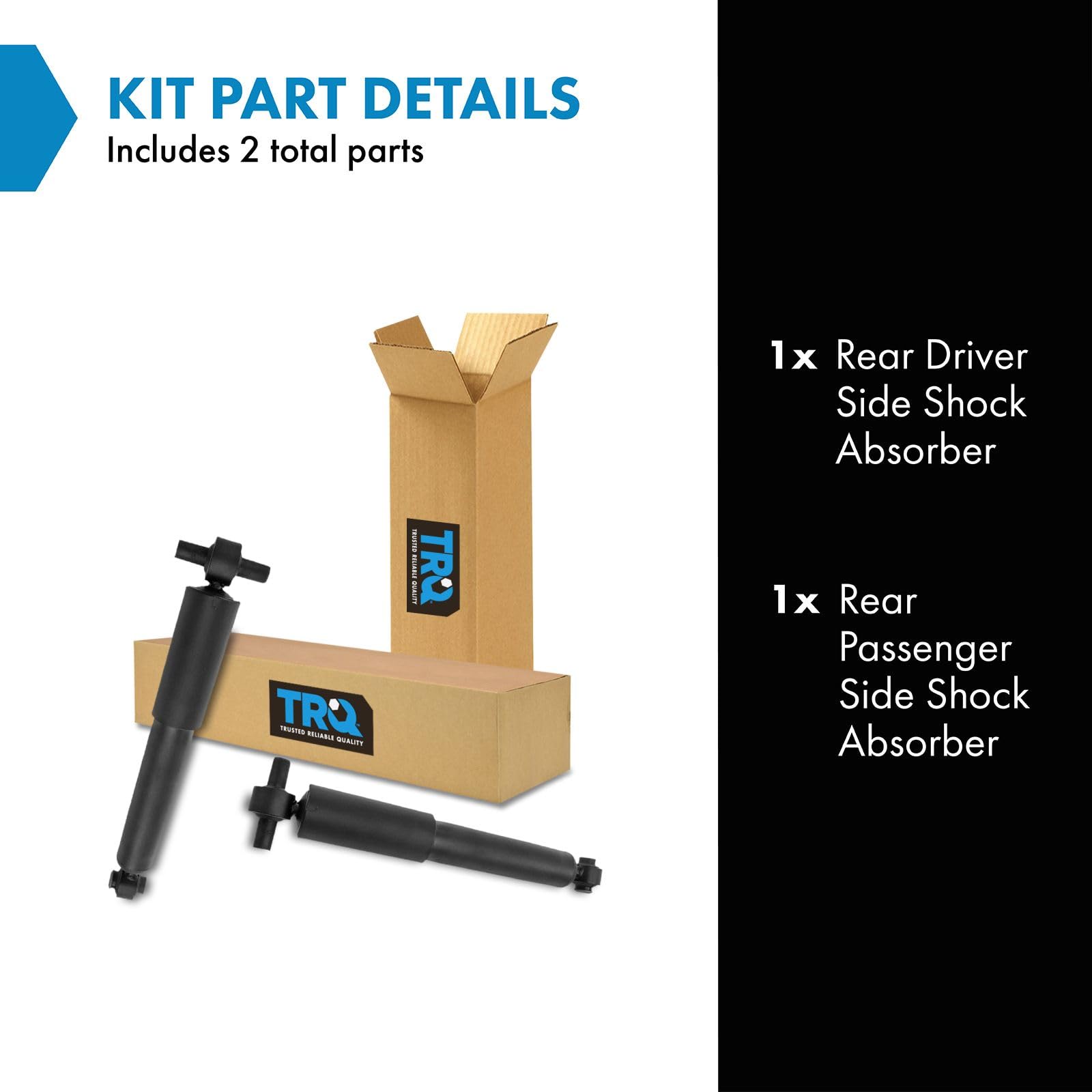 Trq Rear Shock Absorber Set Compatible With 2008-2017 Buick Enclave 2009-2017 Chevrolet Traverse 2007-2016 Gmc Acadia 2017 Acadi