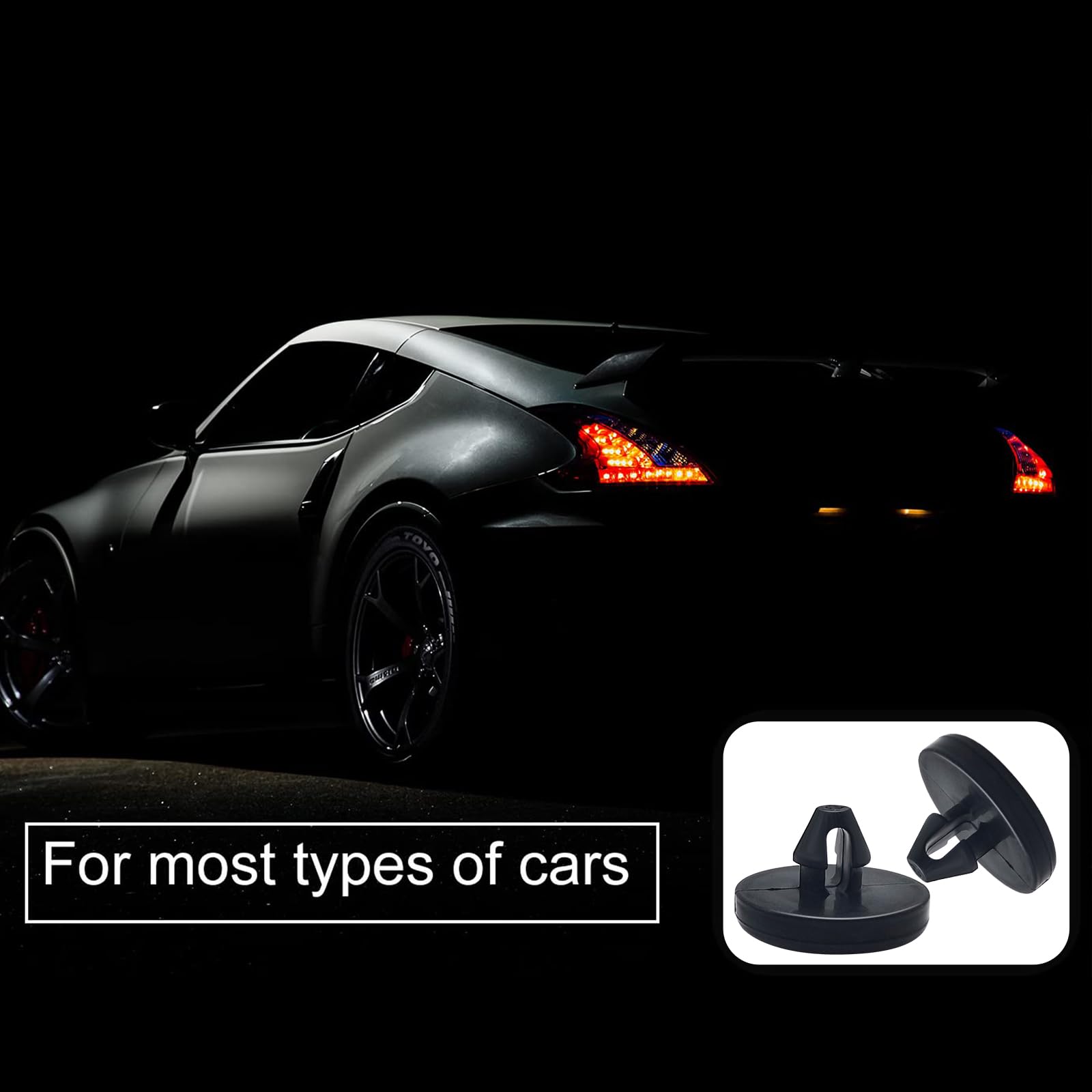 Ajxn 4 PCS Black Brake Pedal Pad & Light Switch Stopper - Durable Car Accessories for Enhanced Safety and Comfort