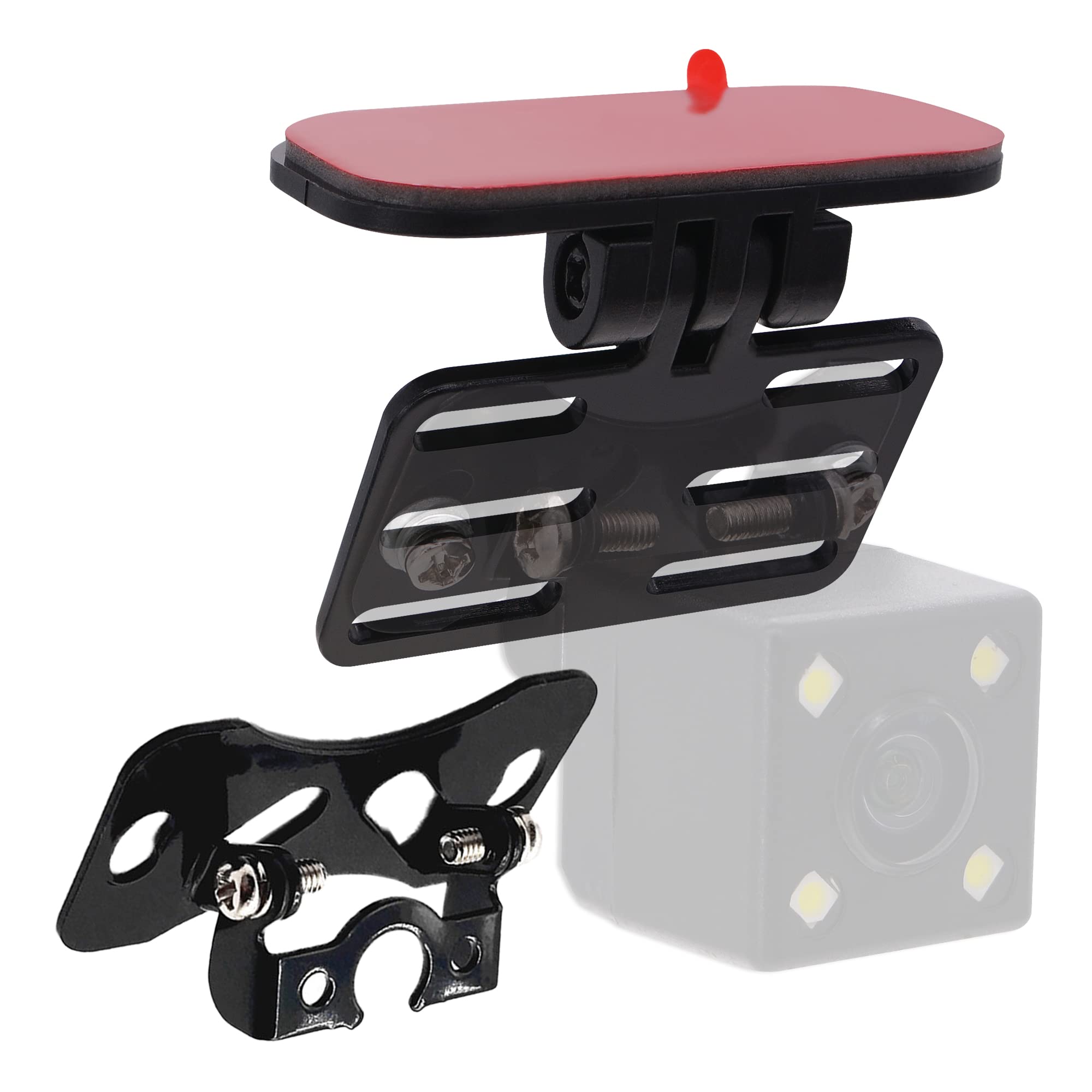 Isaddle Car Rear Camera Adhesive Mount Holder - Universal Adjustable Vehicle Backup Camera Rear Window Windshield Double-Sided T