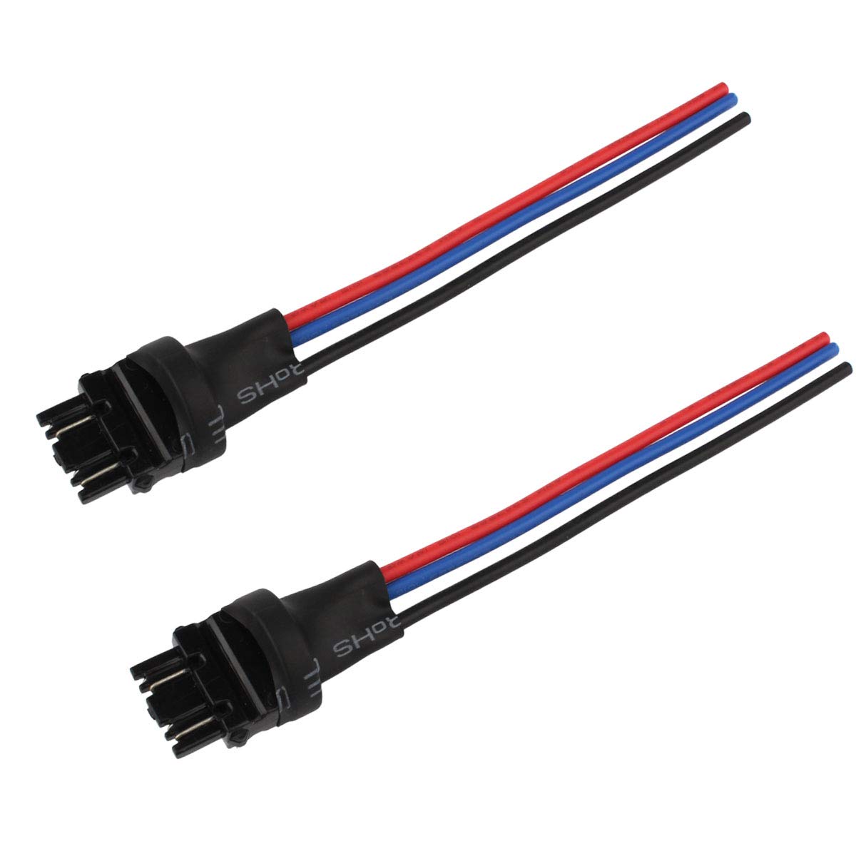 TOMALL 3156 3157 T25 Bulb Sockets Male Adapter for Automotive Brake Light Bulbs (Pack of 2)