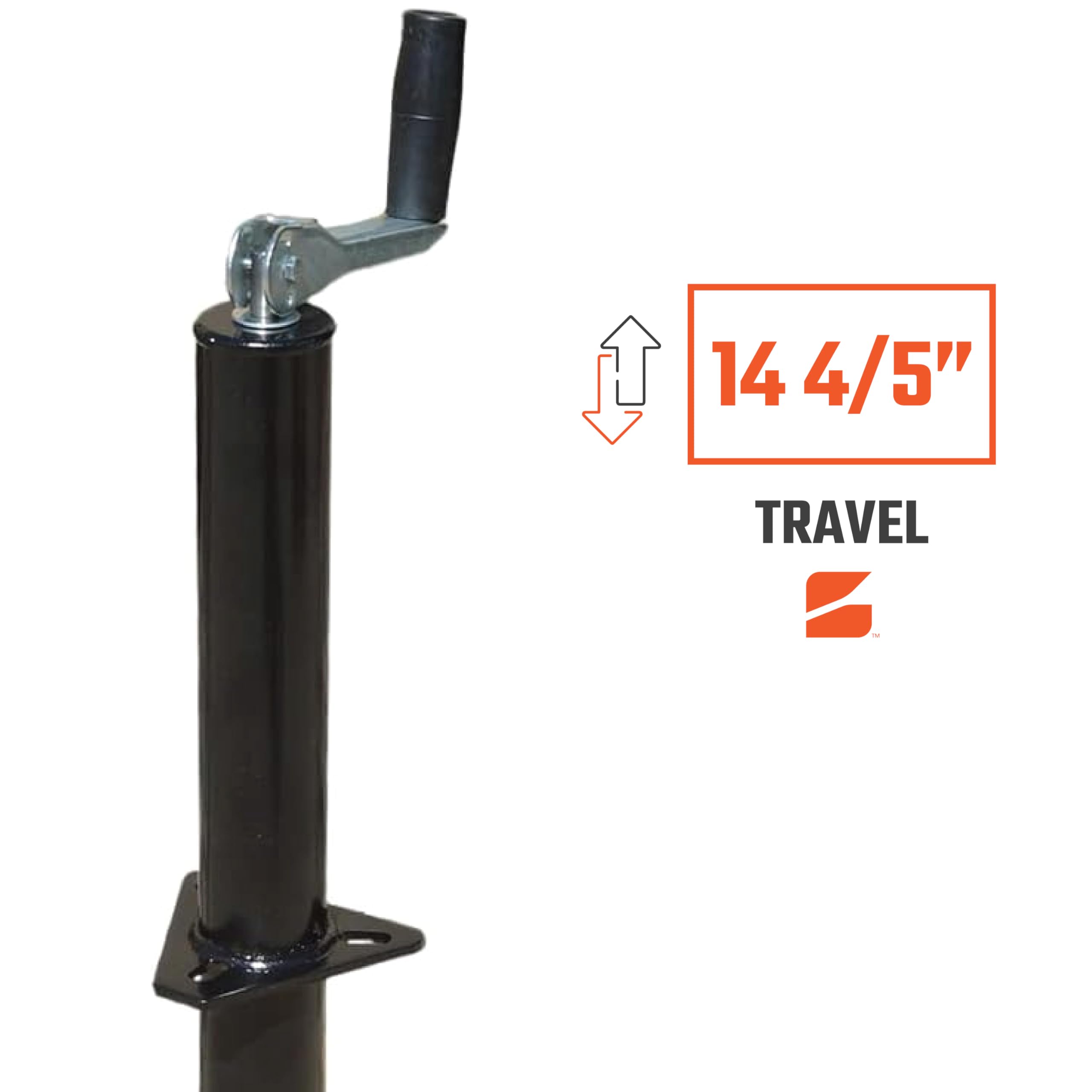 Bastion Distribution Top-Wind A-Frame Trailer Jack | 5000Lb Capacity A-Frame | Great For Trailers, Boats, Campers, & More | Powd