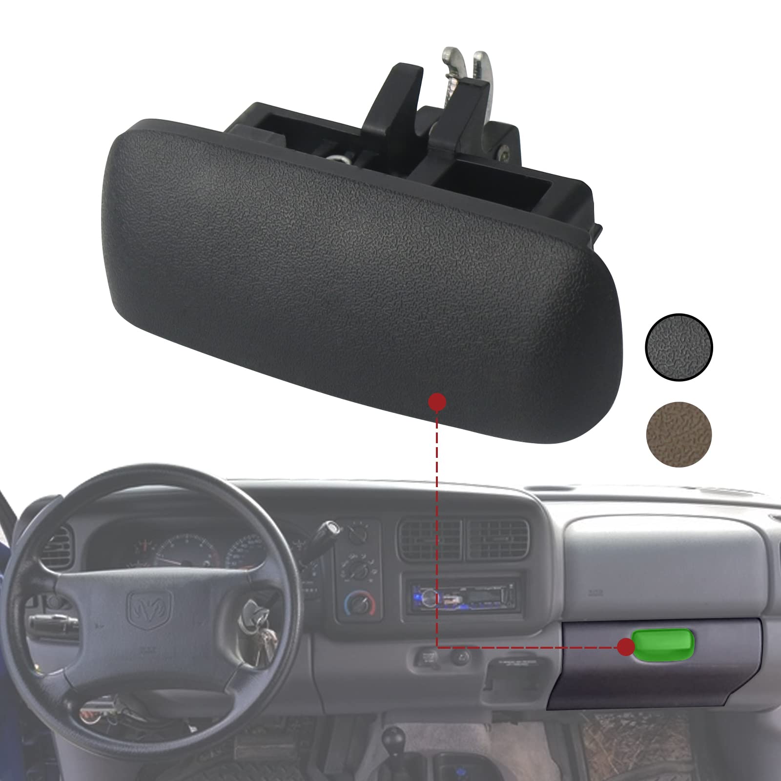 Tqponly Glove Box Latch Handle Compatible With Dodge Dakota Durango 1997 1998 1999 2000 Replaces 5Em34Laz