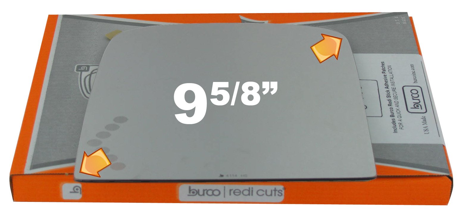 Upper Flat Driver Heated With Signal Side Mirror Replacement Glass For 06-15 Gmc Sierra 3500