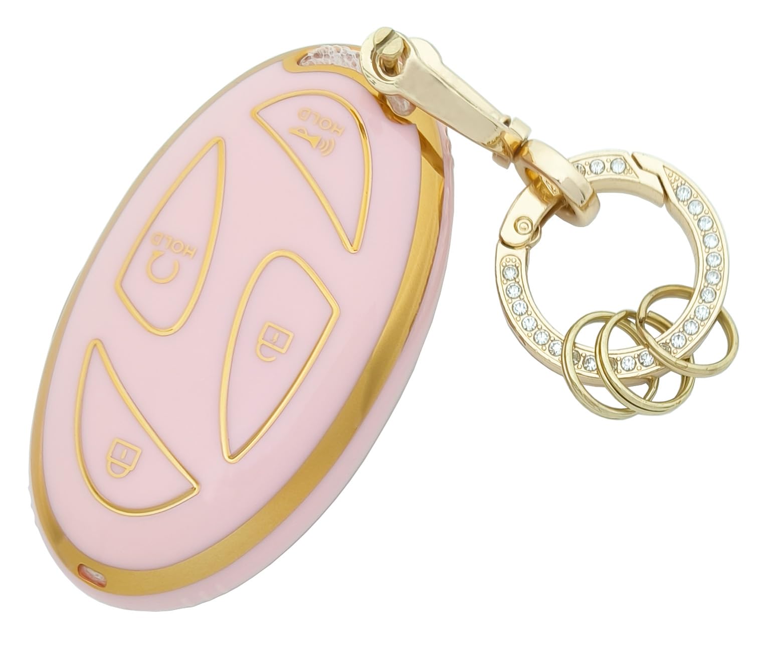 Chyoekey Key Fob Cover Case Shell Keychain For 2023 2024 Hyundai Ioniq 6 Grandeur Gn7 Kona Pink (For Hyundai B)