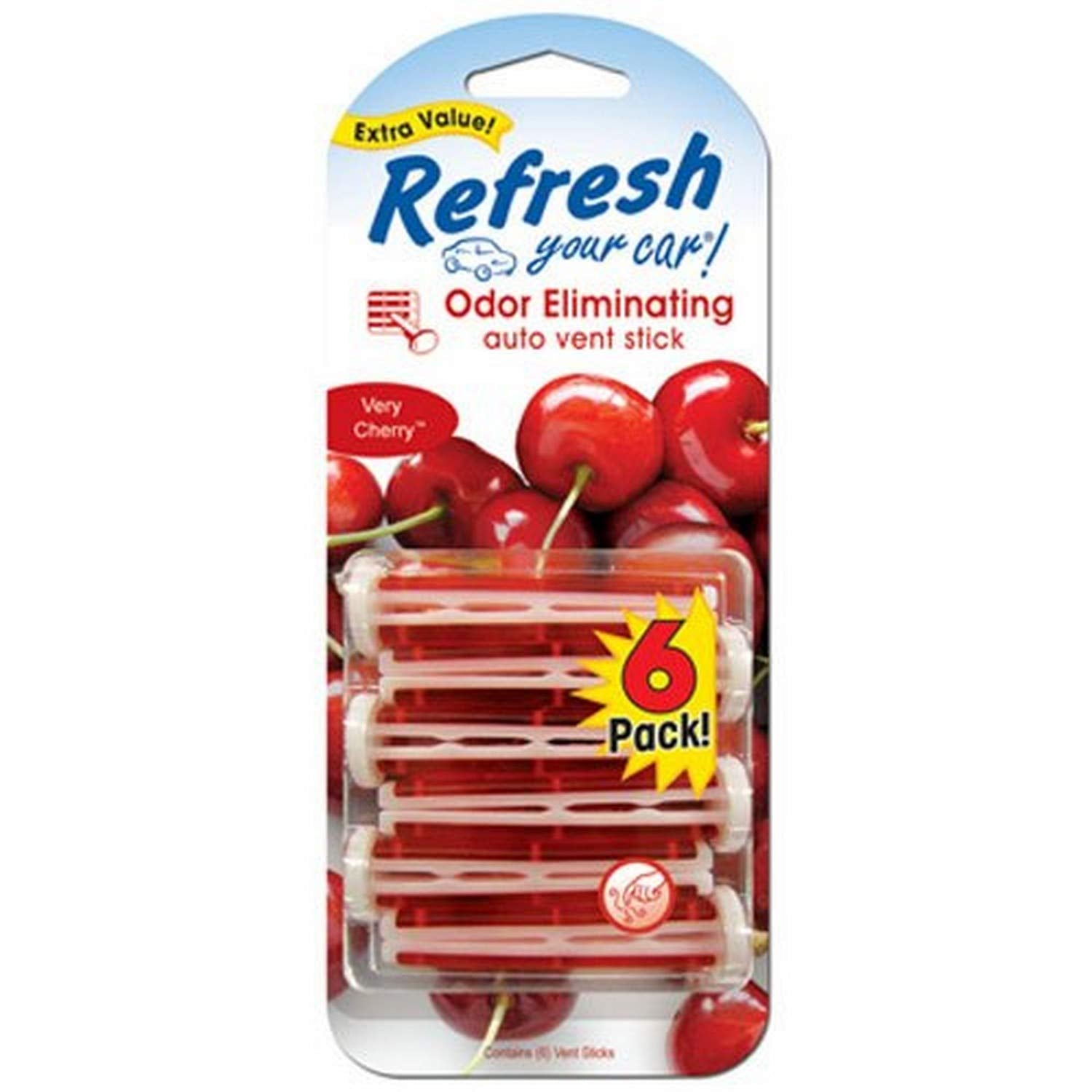 Refresh Your Car Freshener Vent Clip - Very Cherry, Refresh Your Car (6-Count)