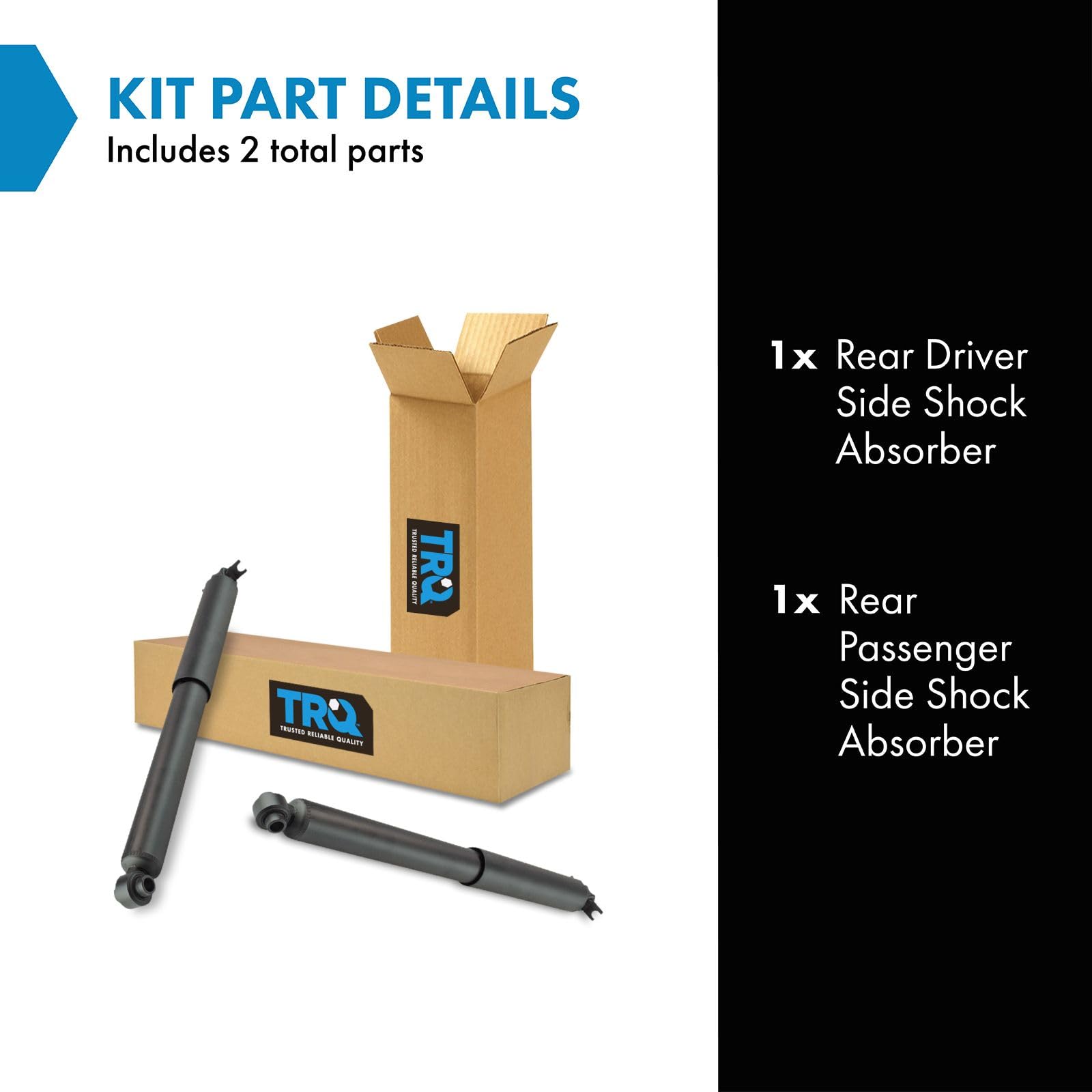 Trq Rear Shock Absorber Set Compatible With 2004-2012 Chevrolet Colorado Gmc Canyon 2006 Isuzu I-350 2007-2008 I-370
