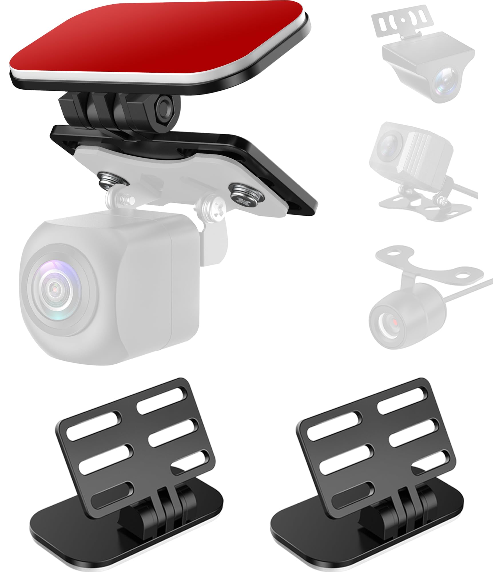 Pixelman Universal Rear Camera Mount,(Adhesive-2Pcs) Backup Camera Bracket Rear Dash Cam Windshield Mount, Car Rear Camera Backu