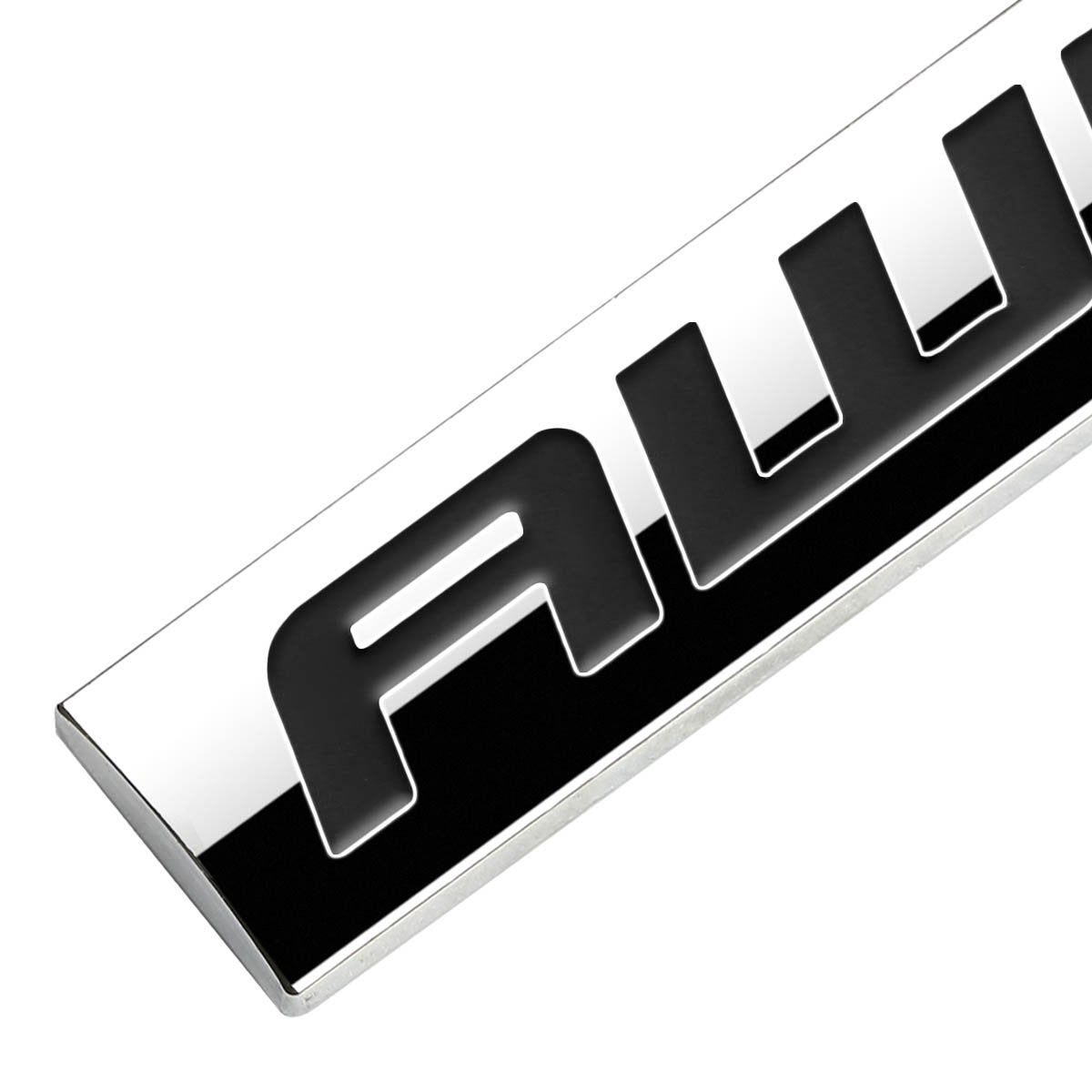 Auto Dynasty Chrome Finish Metal Emblem Awd Badge, (Black Letter)