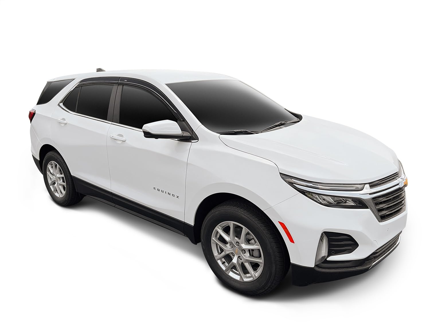 Auto Ventshade [AVS] Low Profile Rain Guards for 2018-2023 Chevrolet Equinox | Window Vent Visors, 4 pcs. - Dark Smoke | 894115