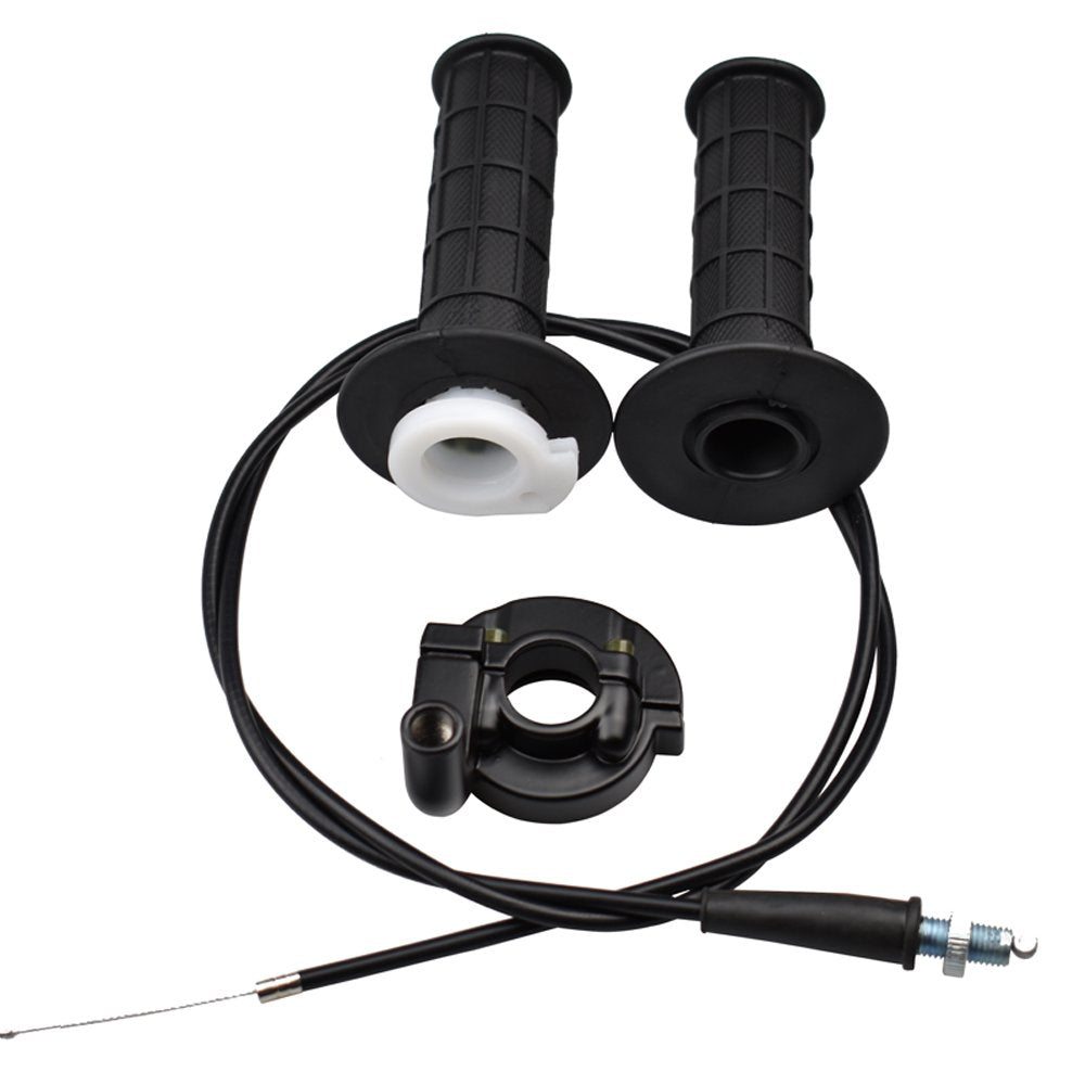 Laxeem Twist Throttle Accelerator Handle Grips And Cable Set For 7/8'' 50Cc 150Cc 250Cc Mini Bike Atv Quad Pit Bike Dirtbike (22