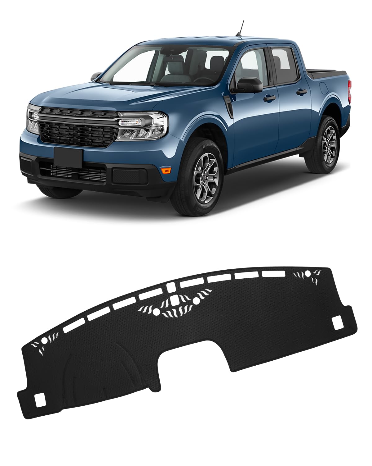 Fiilines Dash Cover For Ford Maverick 2022-2025, Dashboard Cover Mat For Maverick Accessories Sunshade Nonslip Mesh Protector No