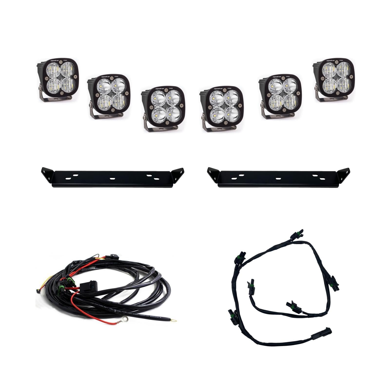 Baja Designs Squadron Pro Led Behind Grille Light Kit For Ford F-150 Raptor 2021+ Truck (Multi-Pattern; Clear)