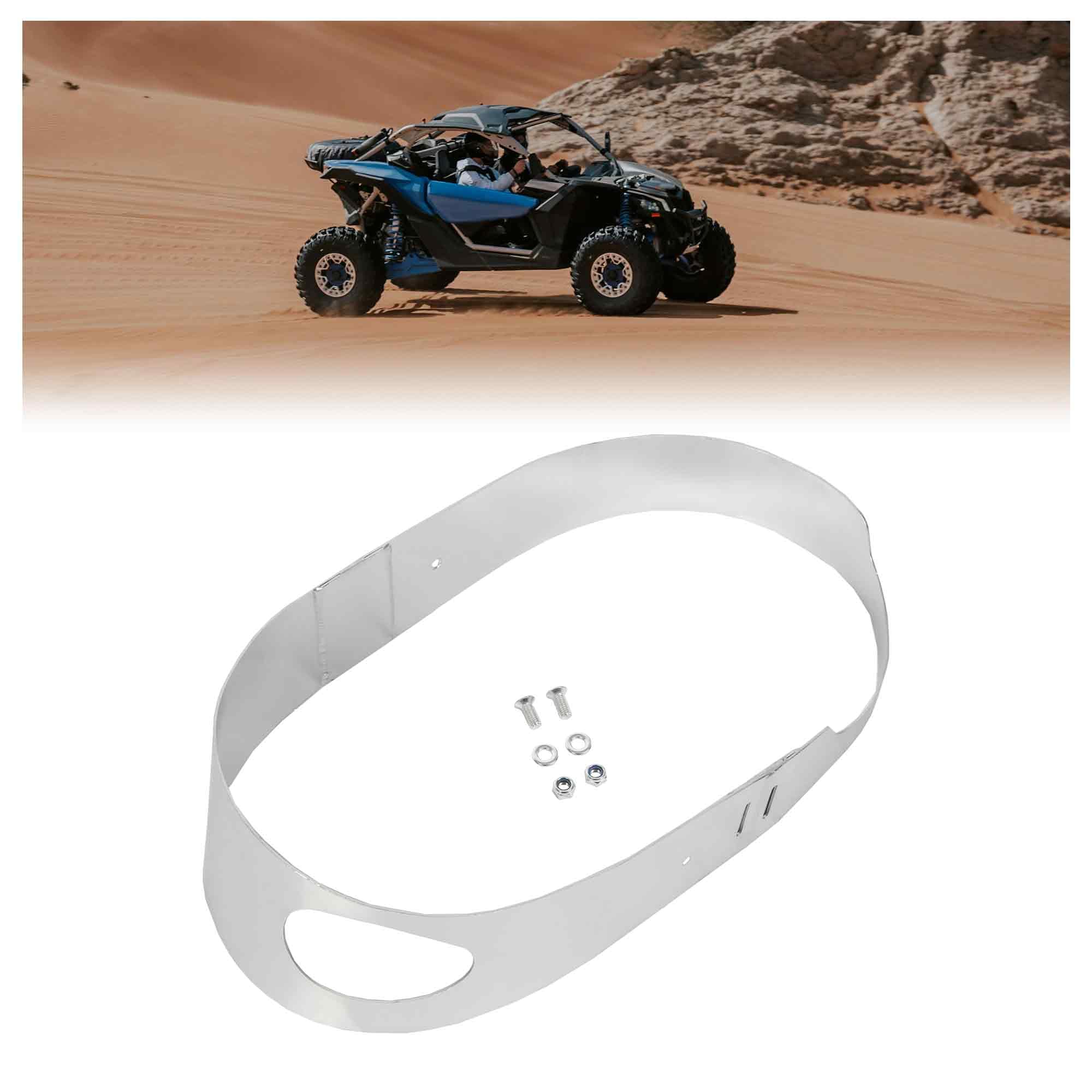 ECOTRIC Clutch Cover Belt Guard Protector Compatible with 2017-2023 Can am Maverick X3 All Models Inner Cluth Housing Liner Aluminum