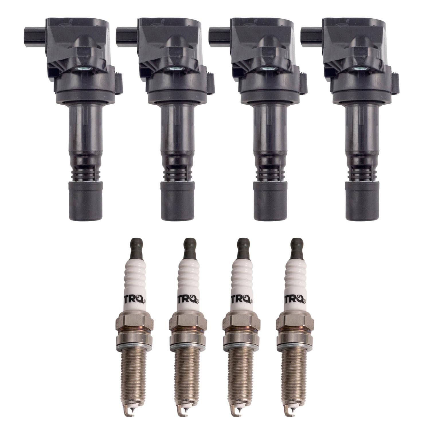Trq Ignition Kit Ignition Coil Spark Plugs Compatible With 2012-2015 Honda Civic 2016-2020 Hr-V