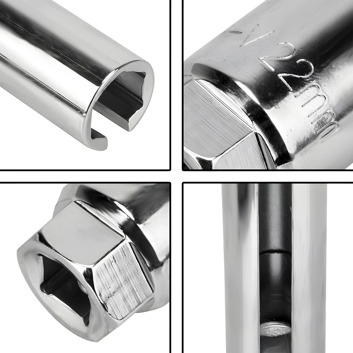 BELOMI Oxygen Sensor Sockets, 7/8 inch (22mm) Wire Gate Accesses Sensor from Side, Premium Drive Offset Oxygen Sensor Socket Uni