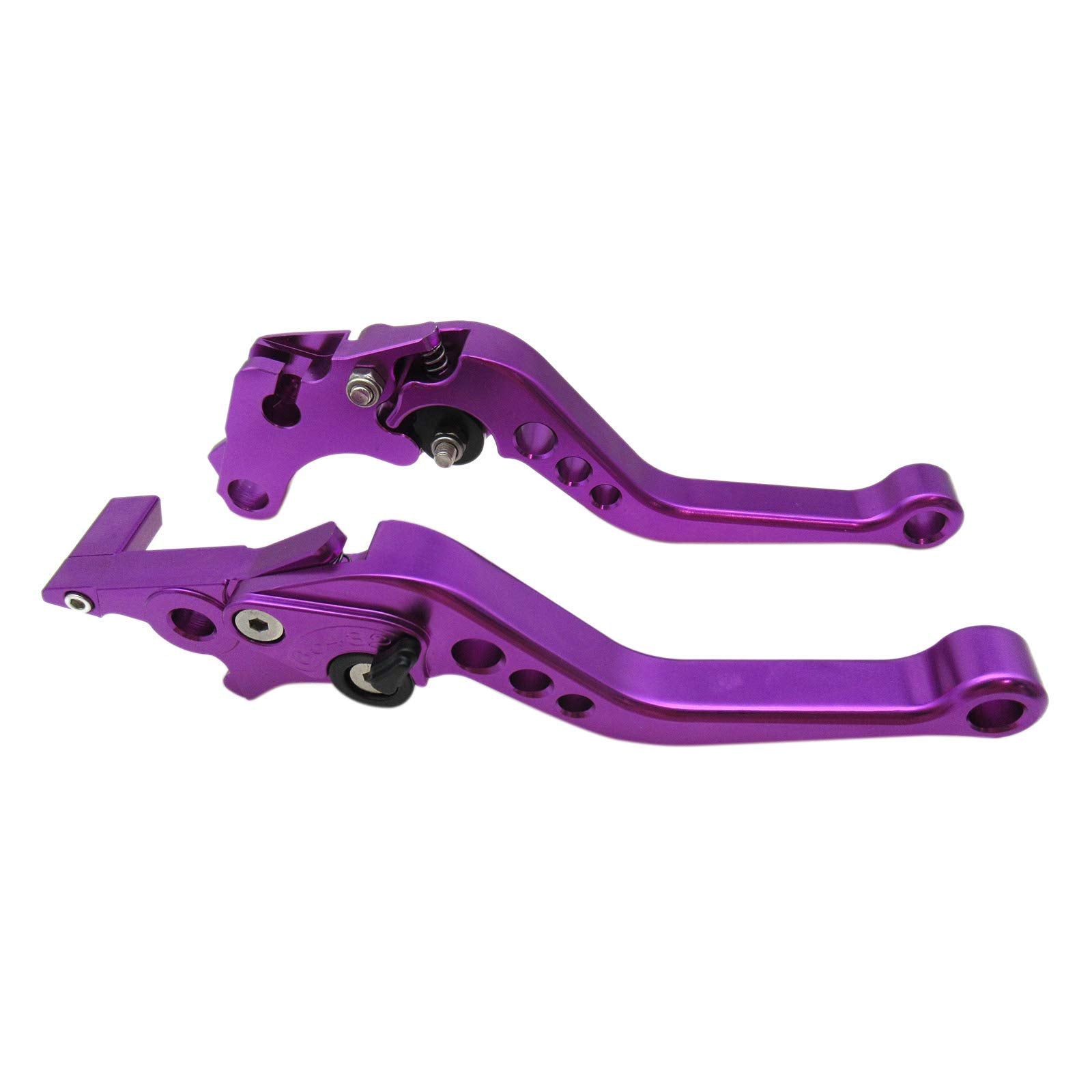 Purple Cnc 6 Position Shorty Brake Clutch Lever For Kawasaki Zx10R 2006-2015 06 07 08 09 10 11 12 13 14 15