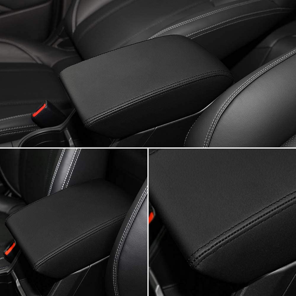 INTGET Car Center Console Armrest Cover for 2024 Subaru Forester Accessories 2019 2020 2021 2022 2023 Leather Middle Arm Rest Bo